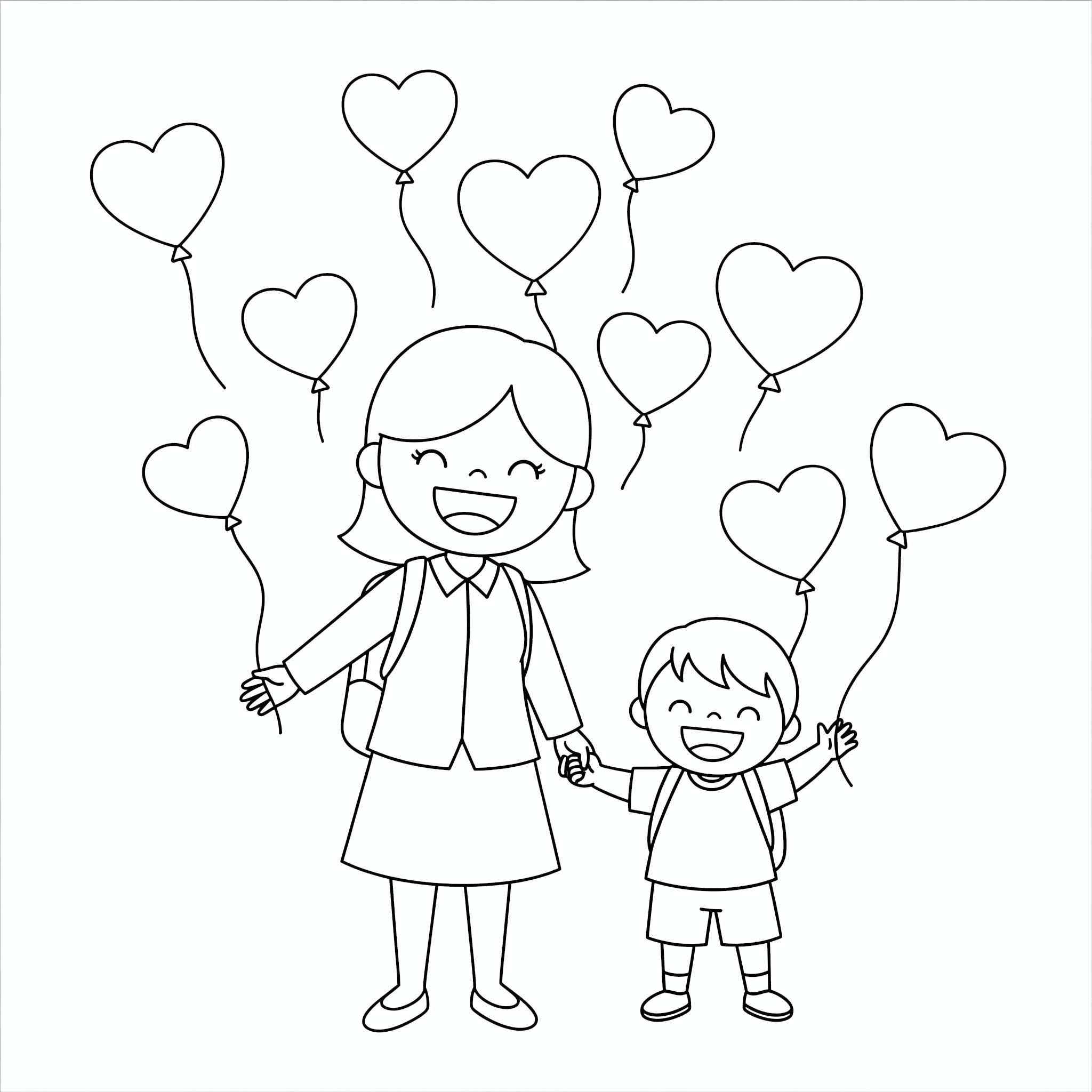 coloriage Merci Maitresse à imprimer gratuitement