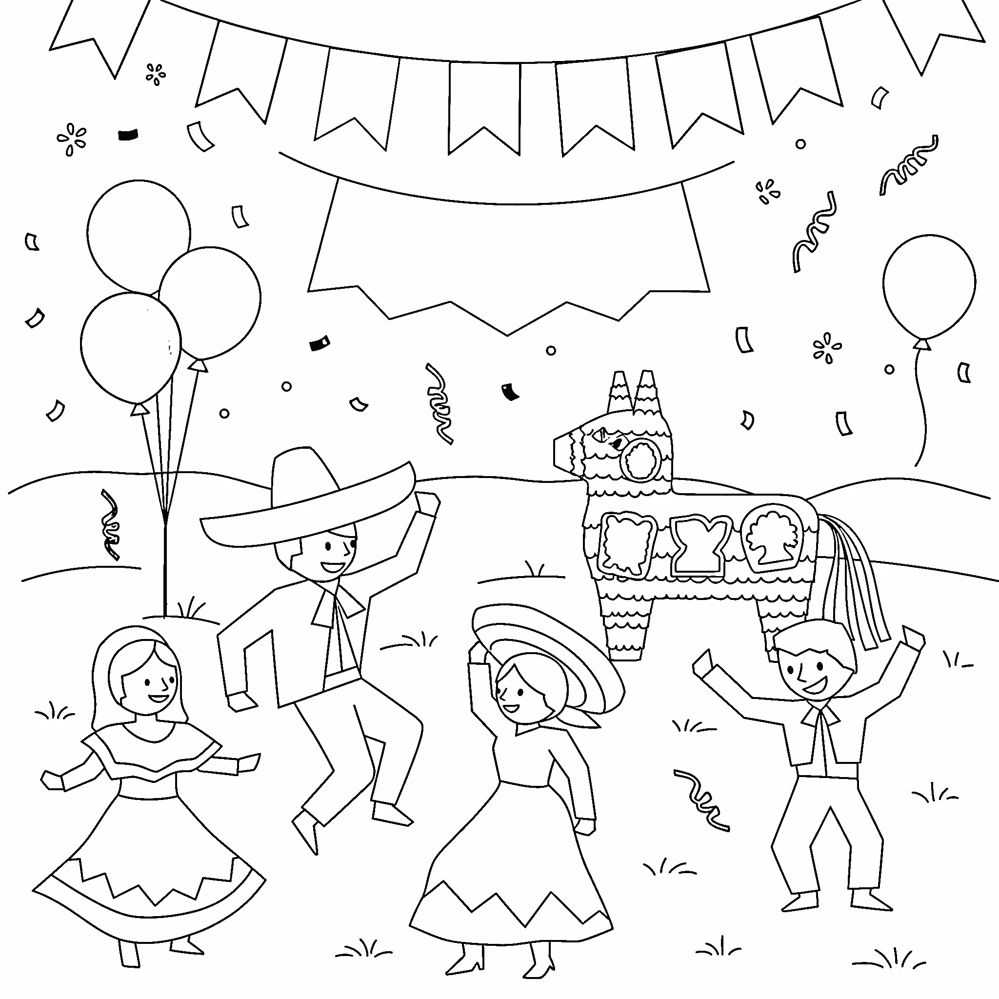 coloriage Mexique et découpage à imprimer