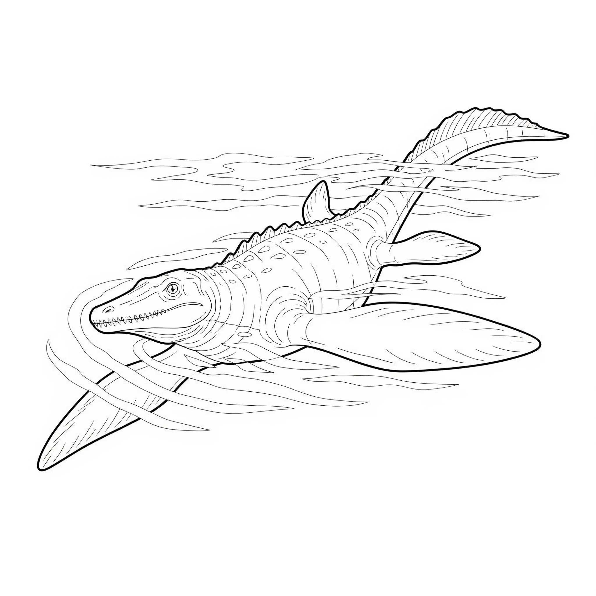 coloriage Mosasaure et dessin a imprimer