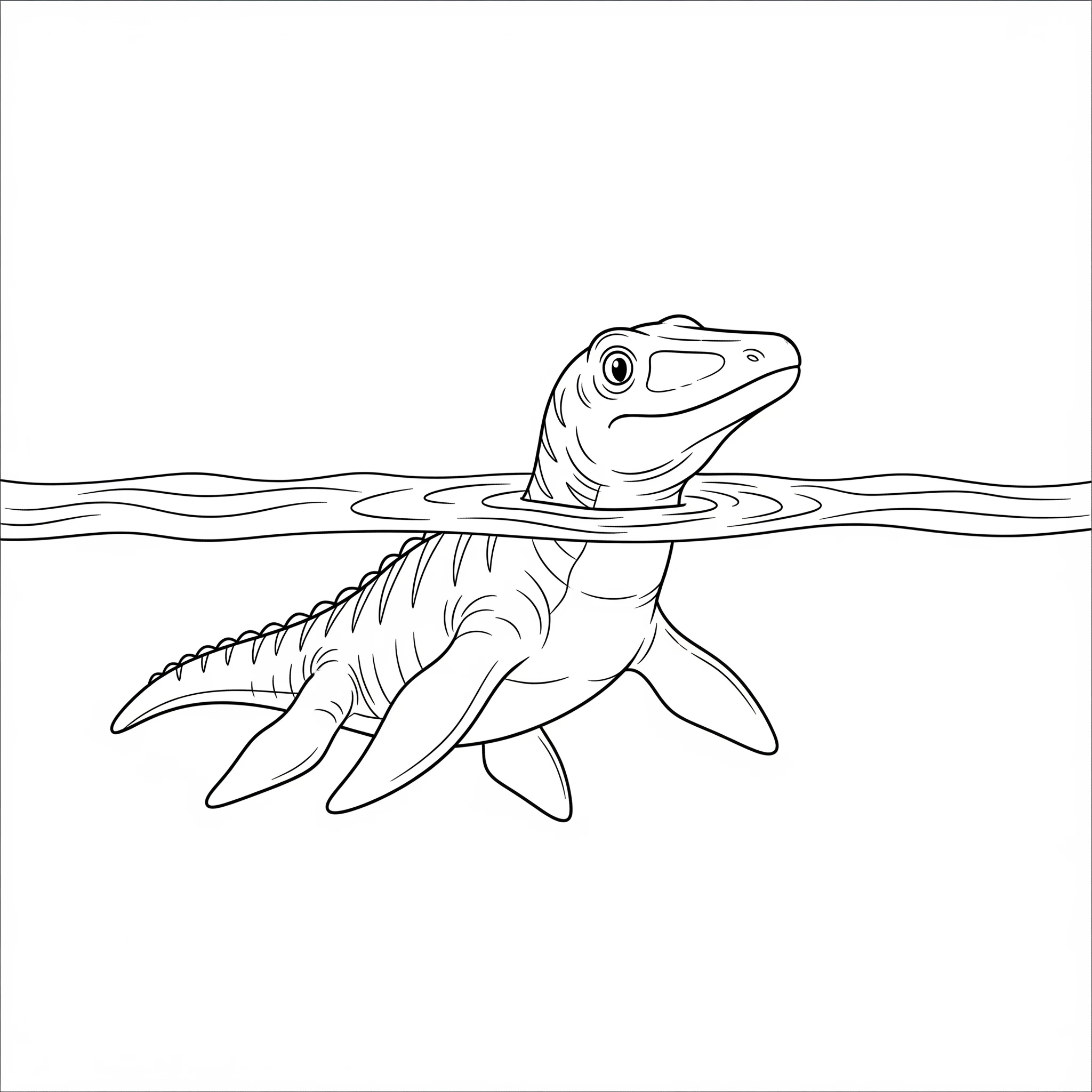coloriage Mosasaure a dessiner et imprimer
