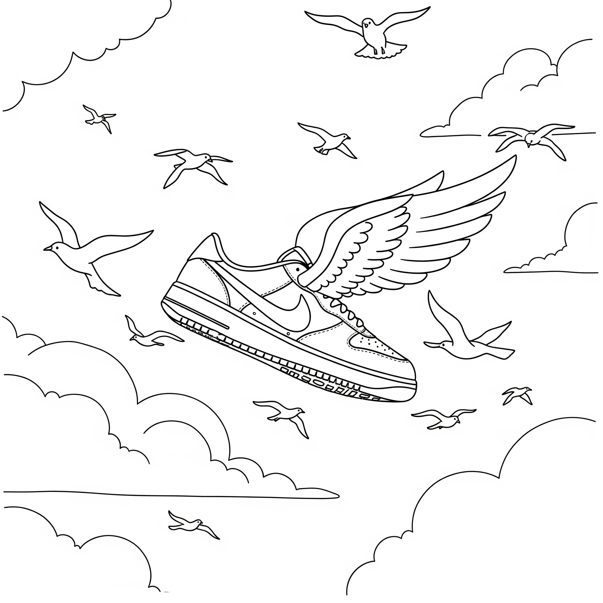 coloriage Nike à imprimer pdf