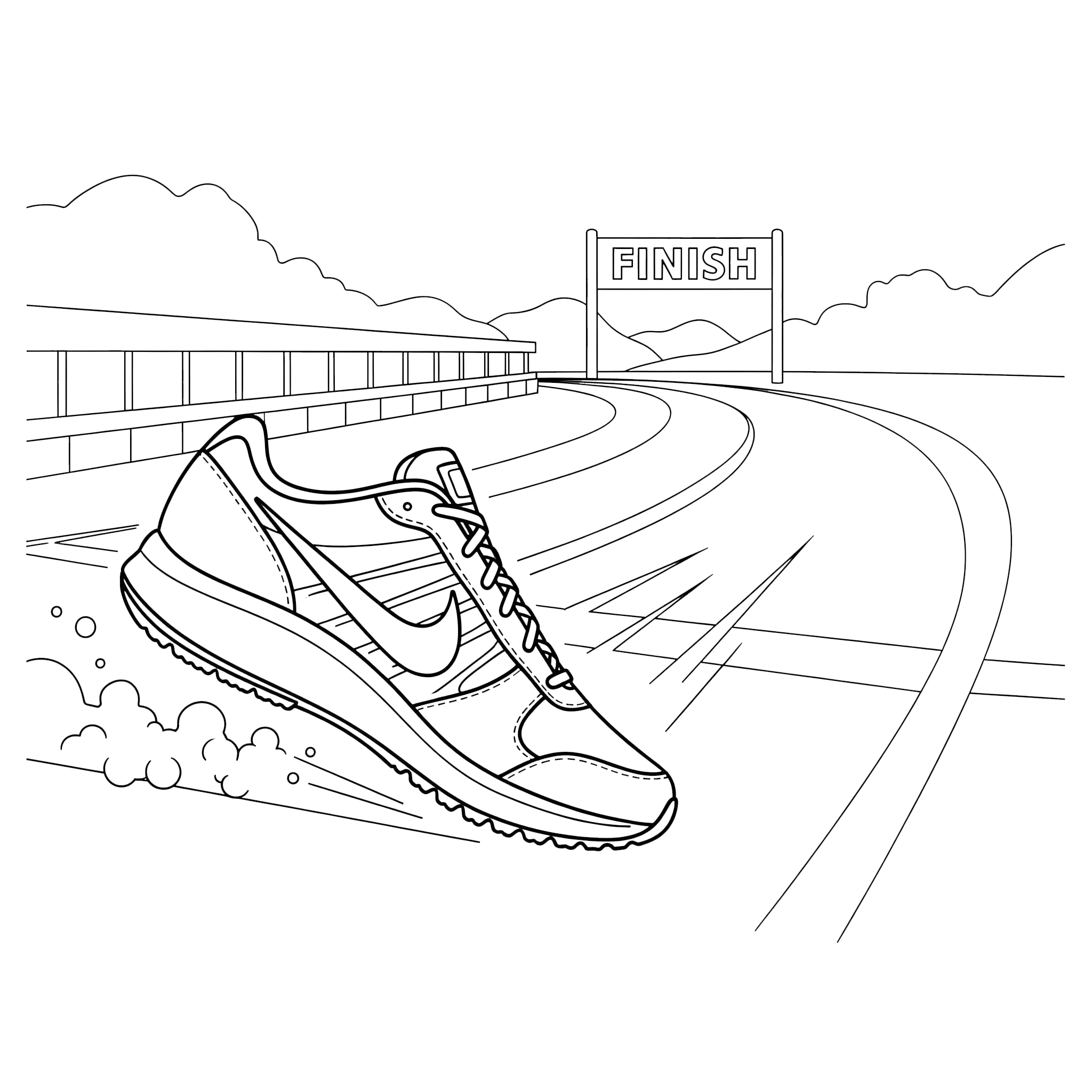 coloriage Nike a colorier en ligne gratuitement
