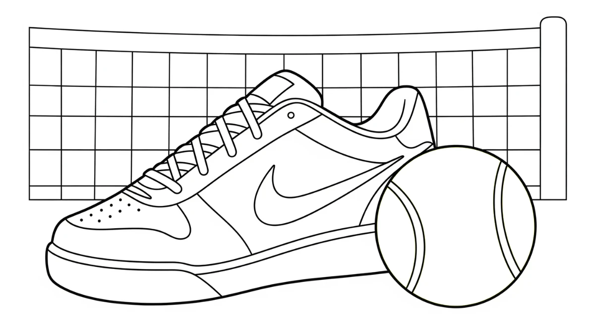 coloriage Nike pour enfant de 8 ans