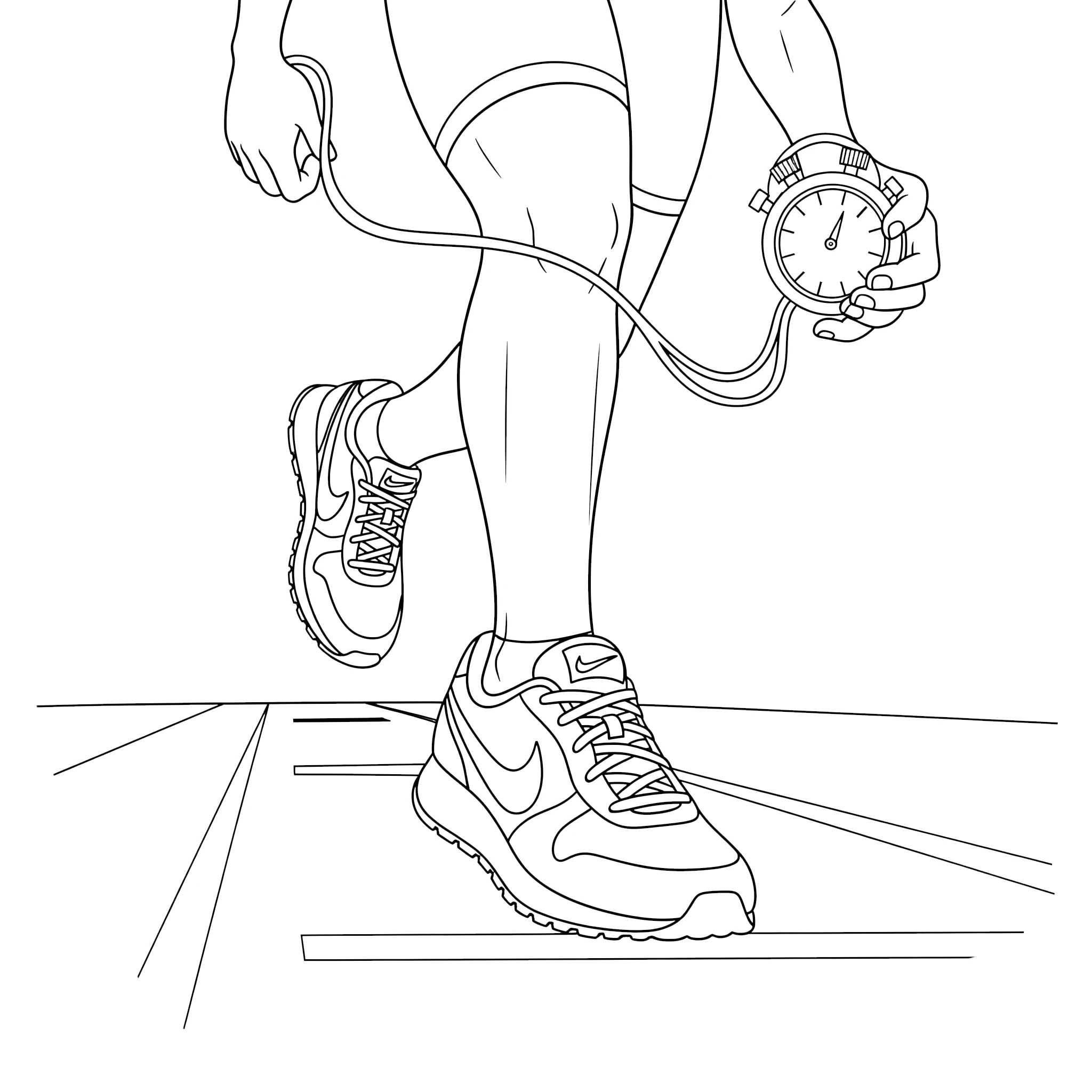 imprimer coloriage Nike pour enfant