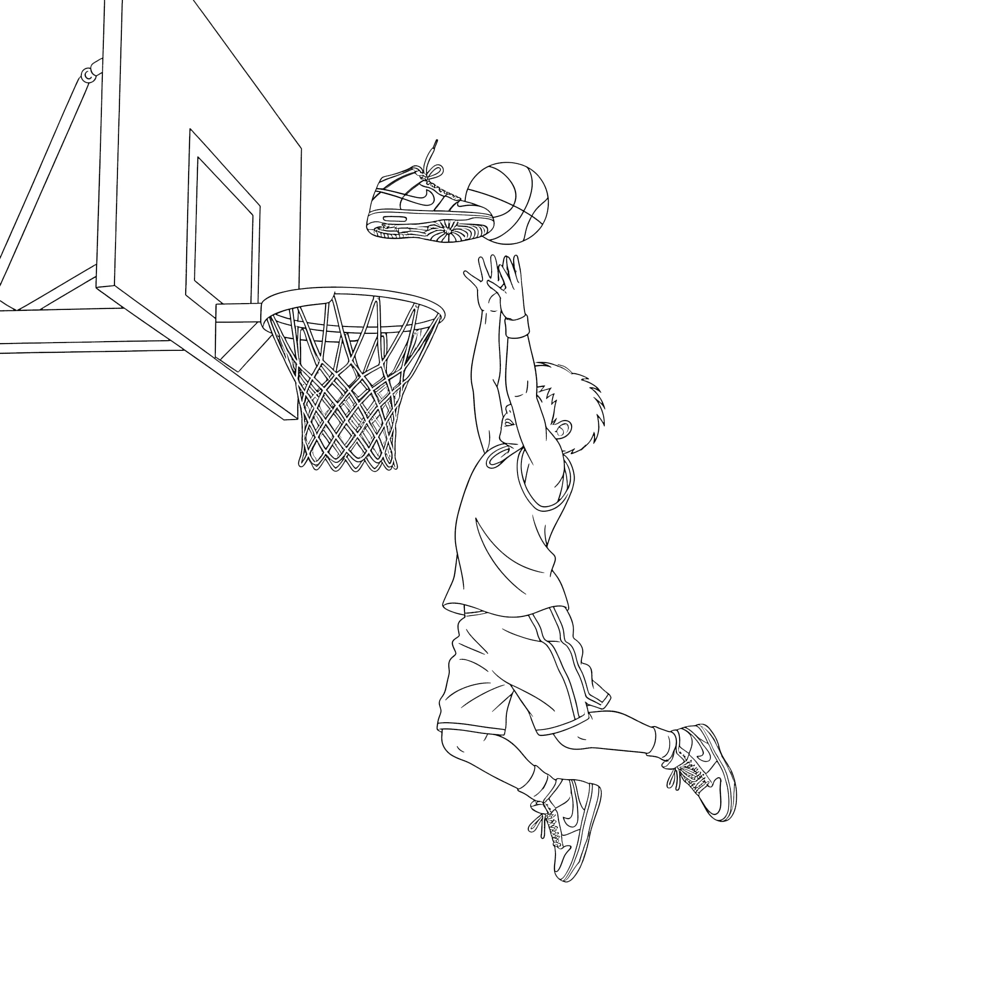coloriage Nike educatif pour enfant