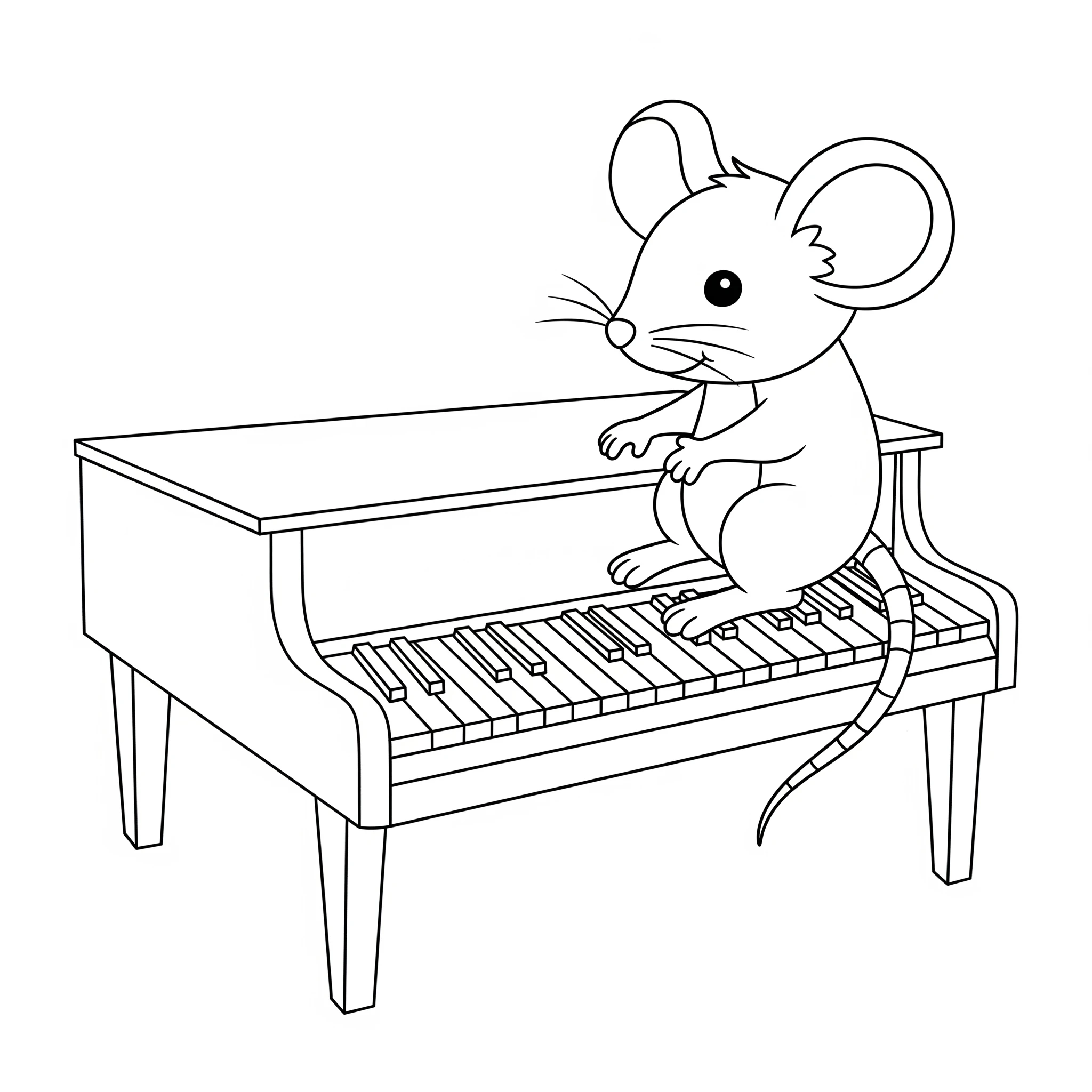 coloriage Piano et decoupage a imprimer gratuit