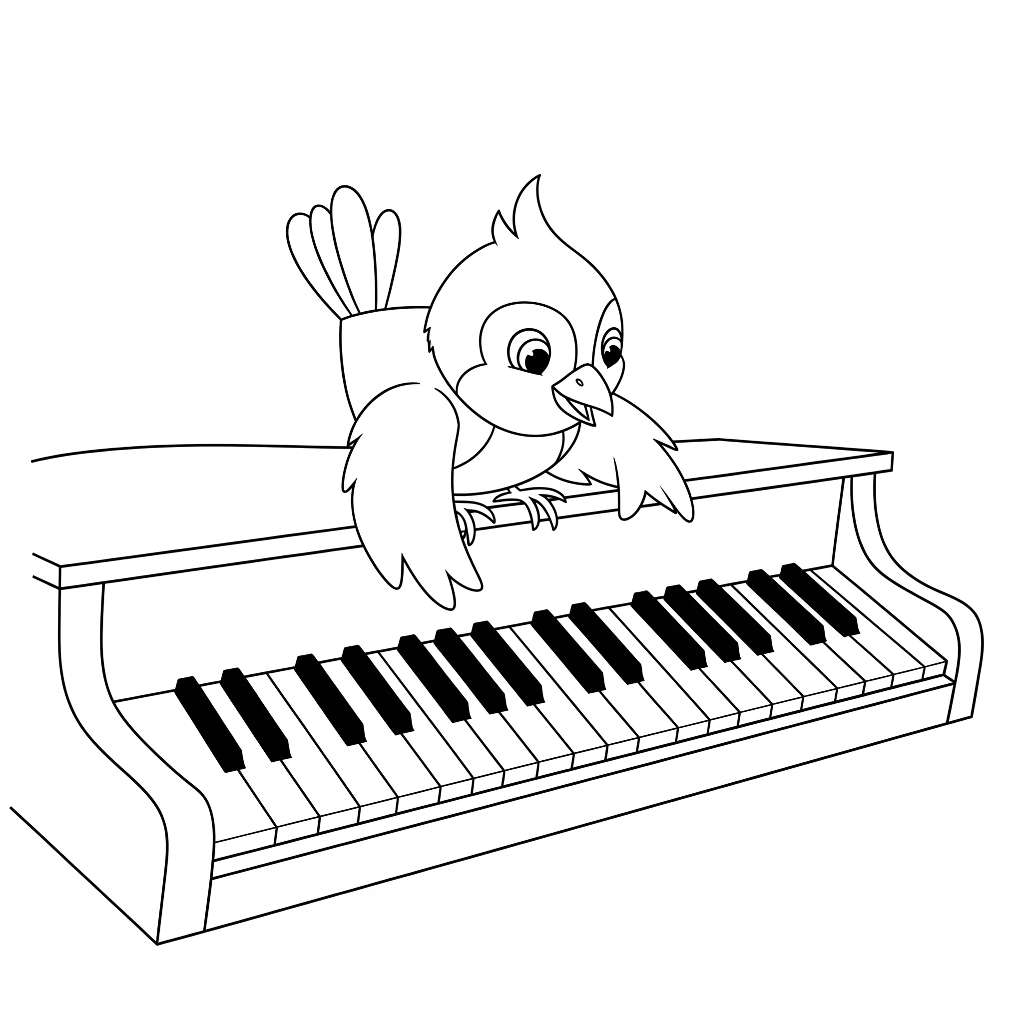 coloriage Piano gratuit pour enfants