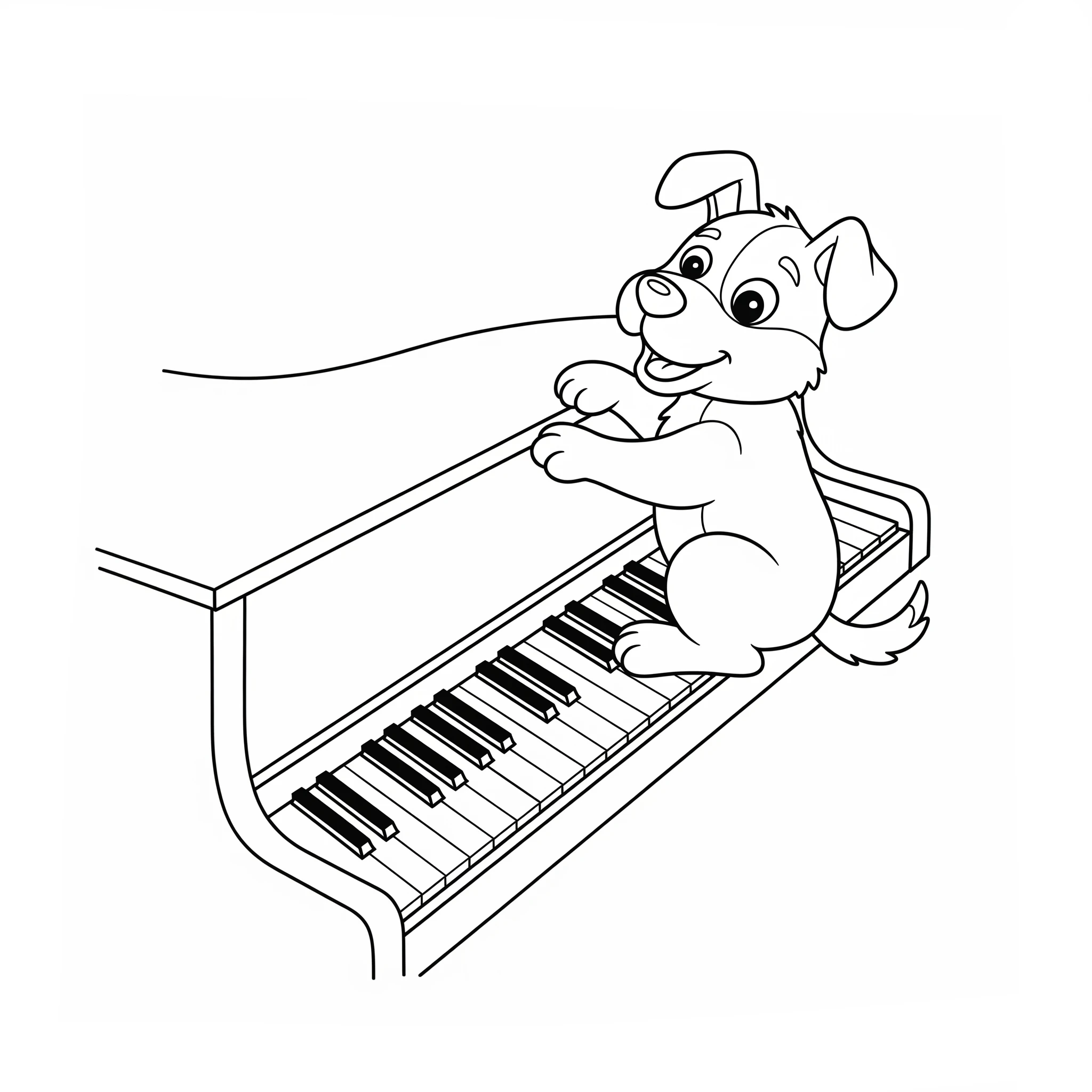 coloriage Piano a imprimer gratuit