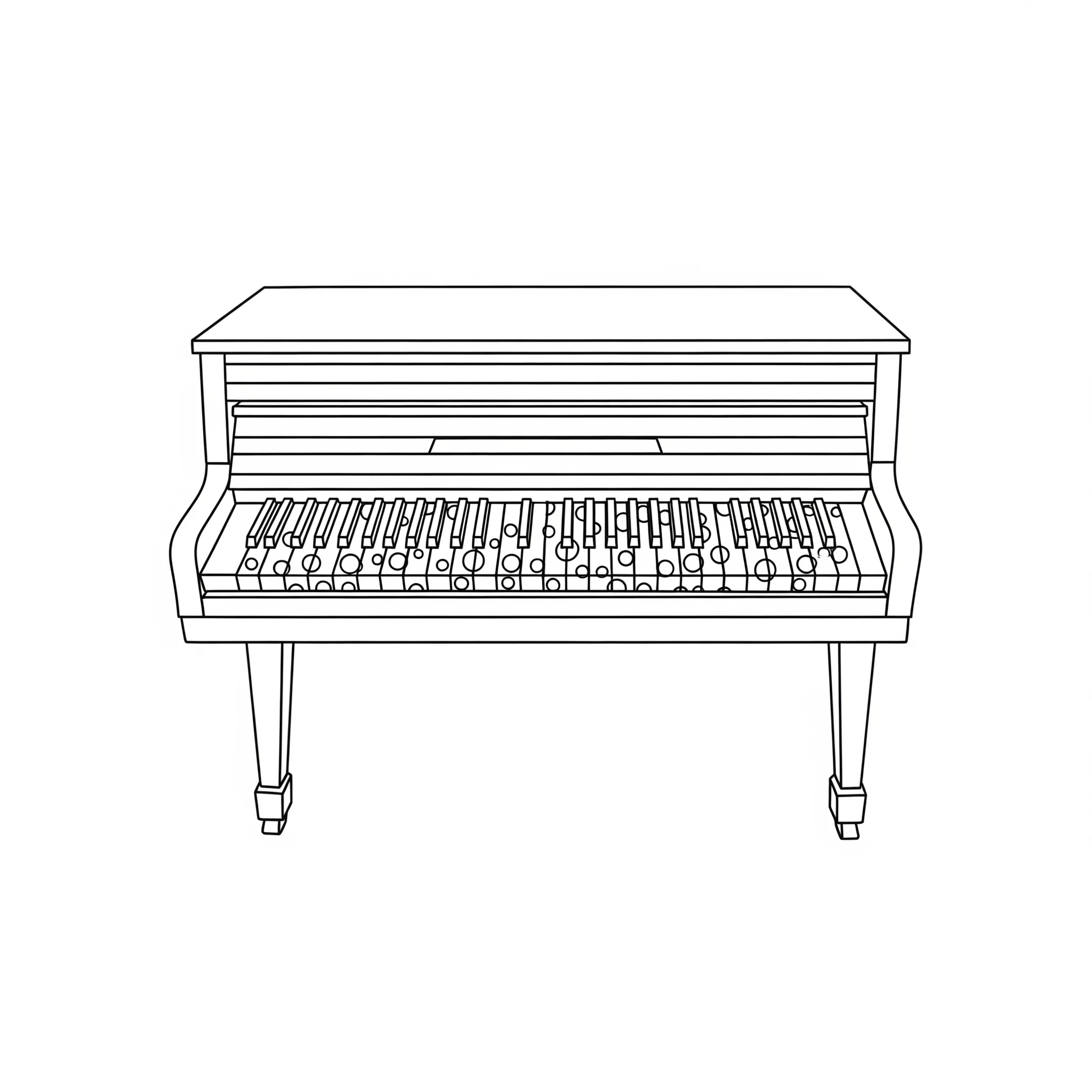 coloriage Piano à imprimer pour enfants 1