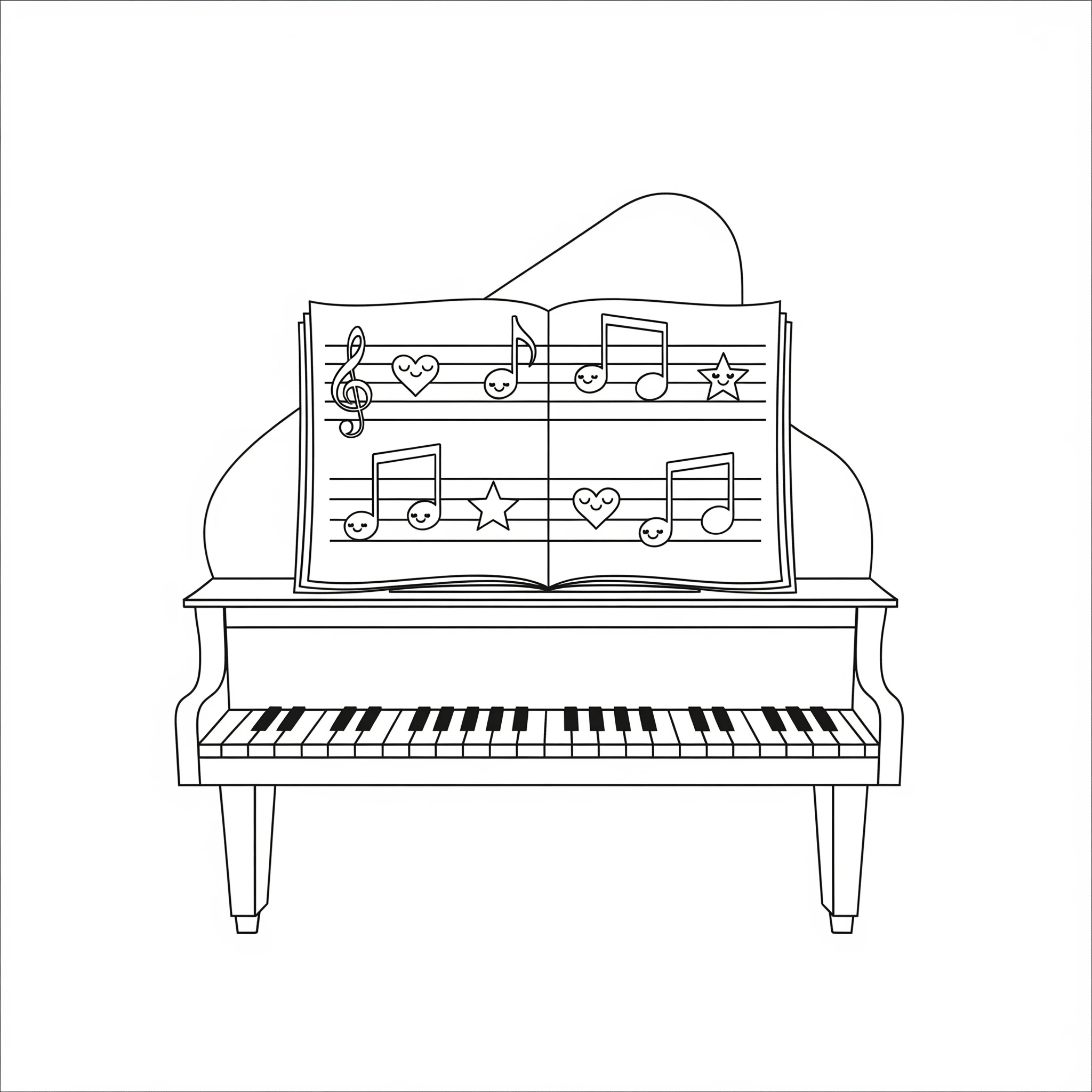 coloriage Piano pour enfant de 3 ans
