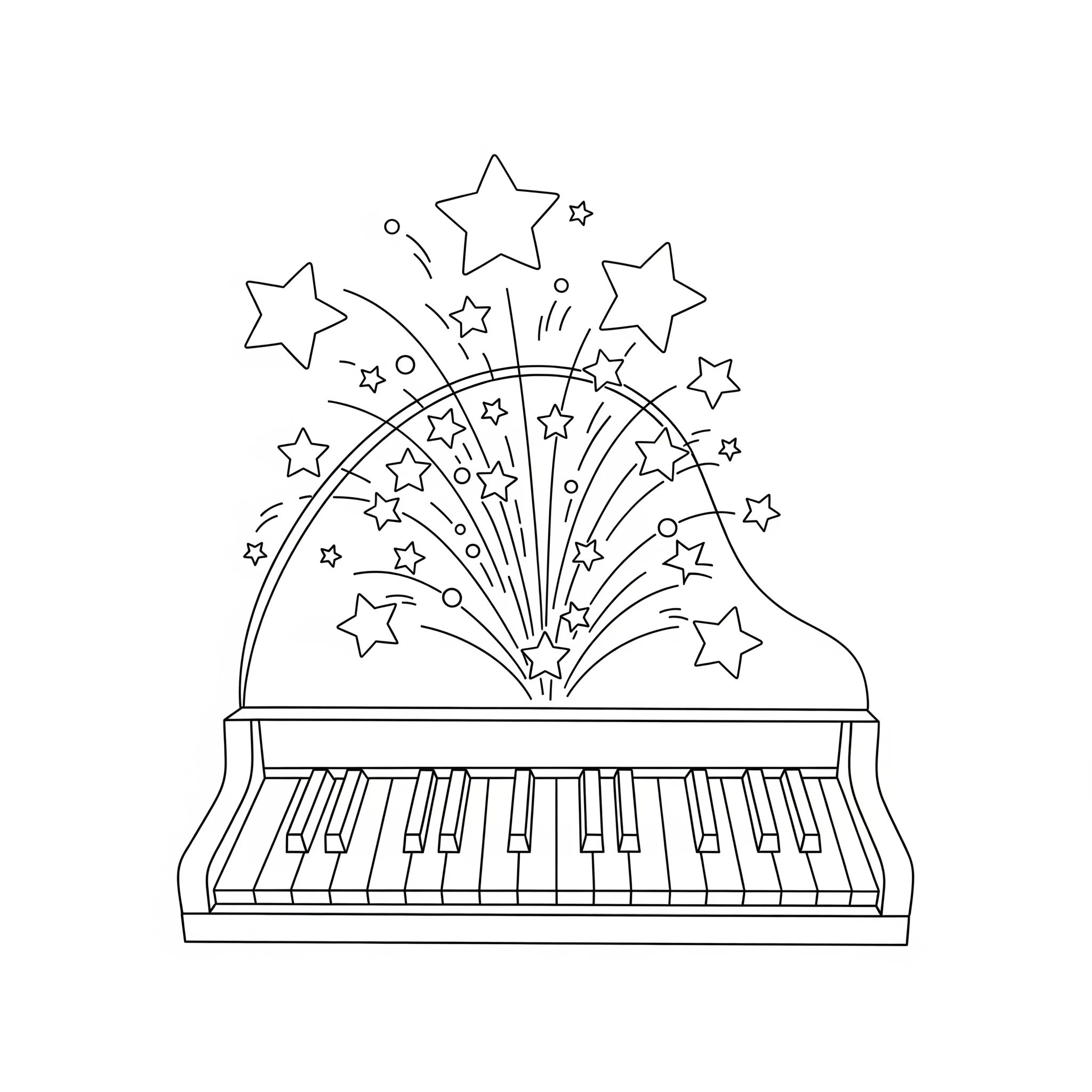 coloriage Piano à imprimer pour enfant de 7 ans