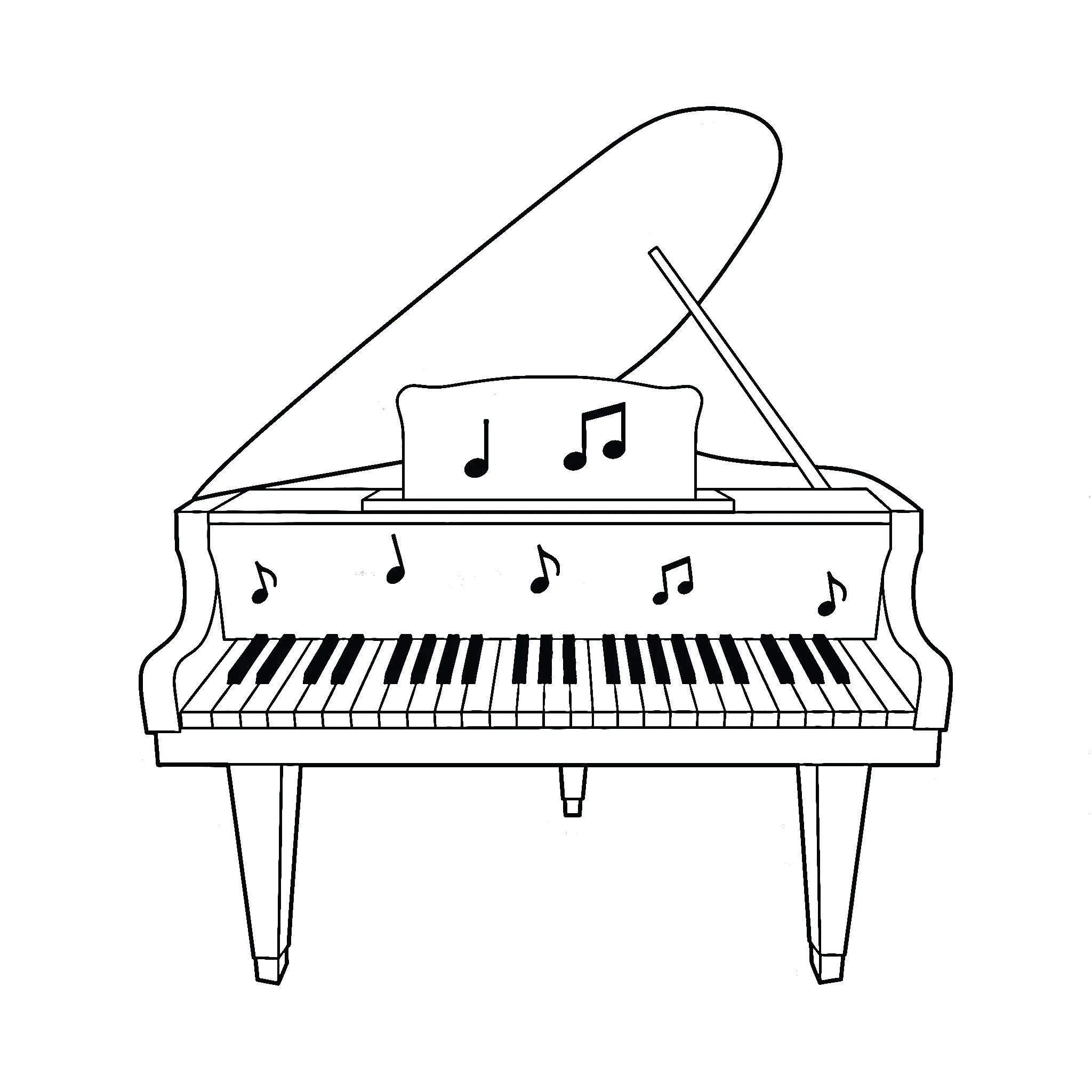 coloriage Piano gratuit a imprimer