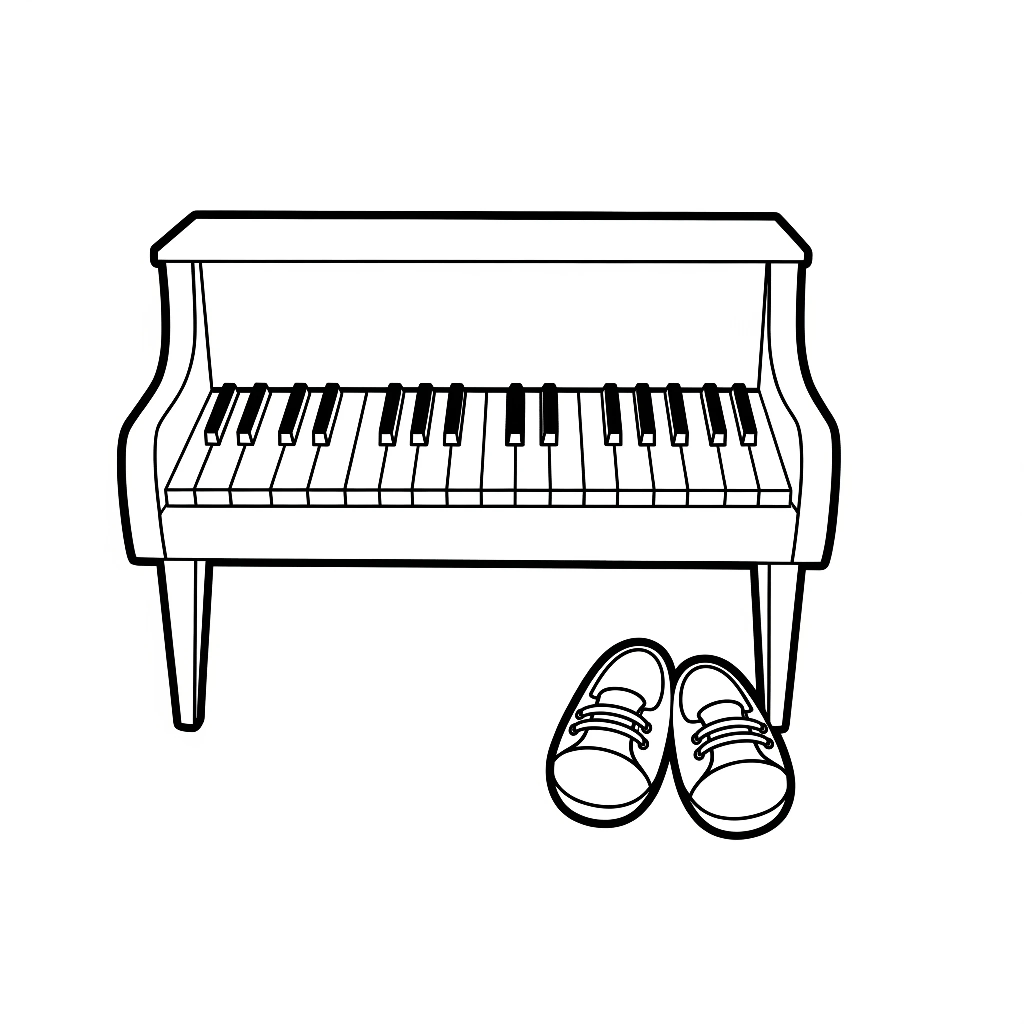 coloriage Piano pour enfant de 6 ans