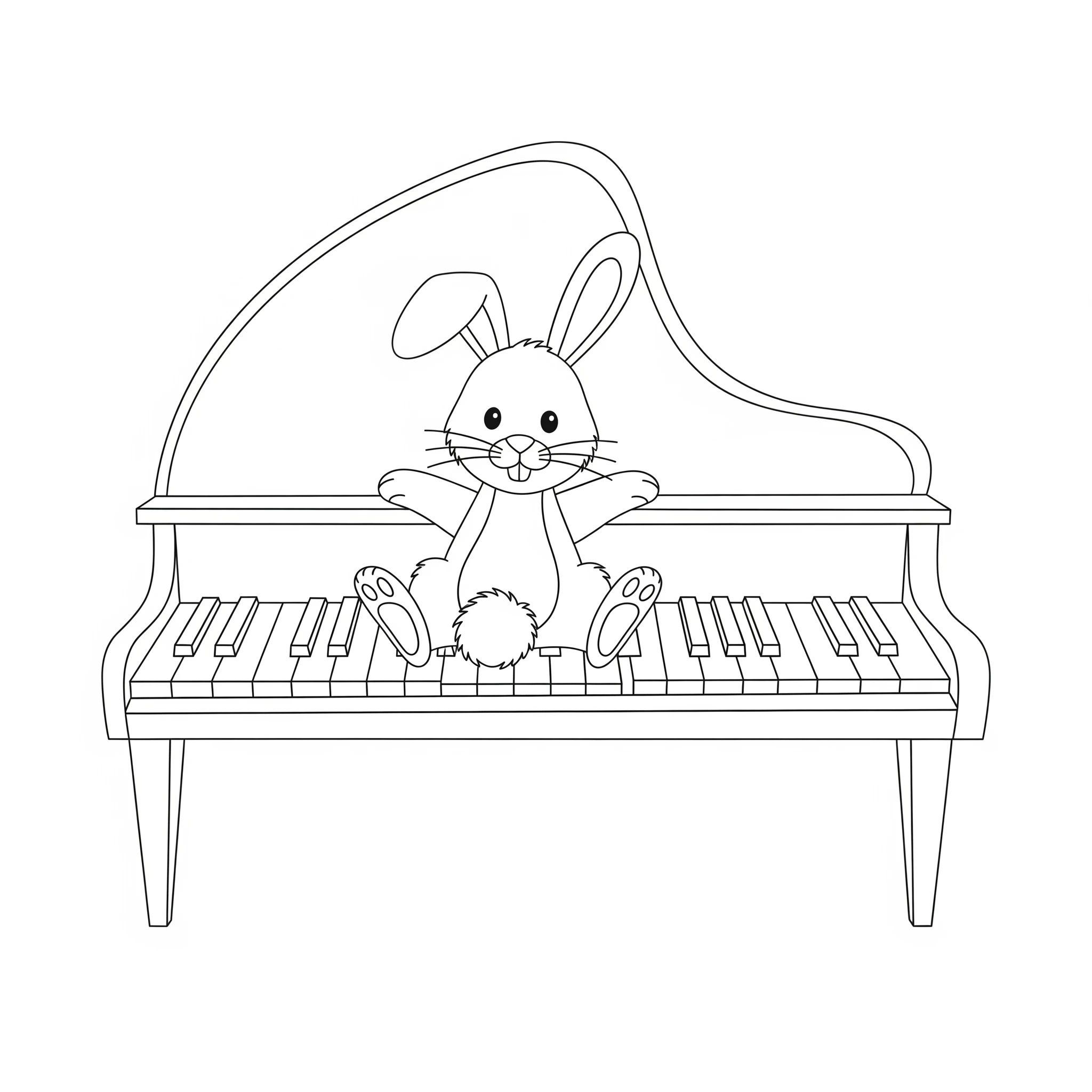 coloriage Piano pour enfant de 2 ans