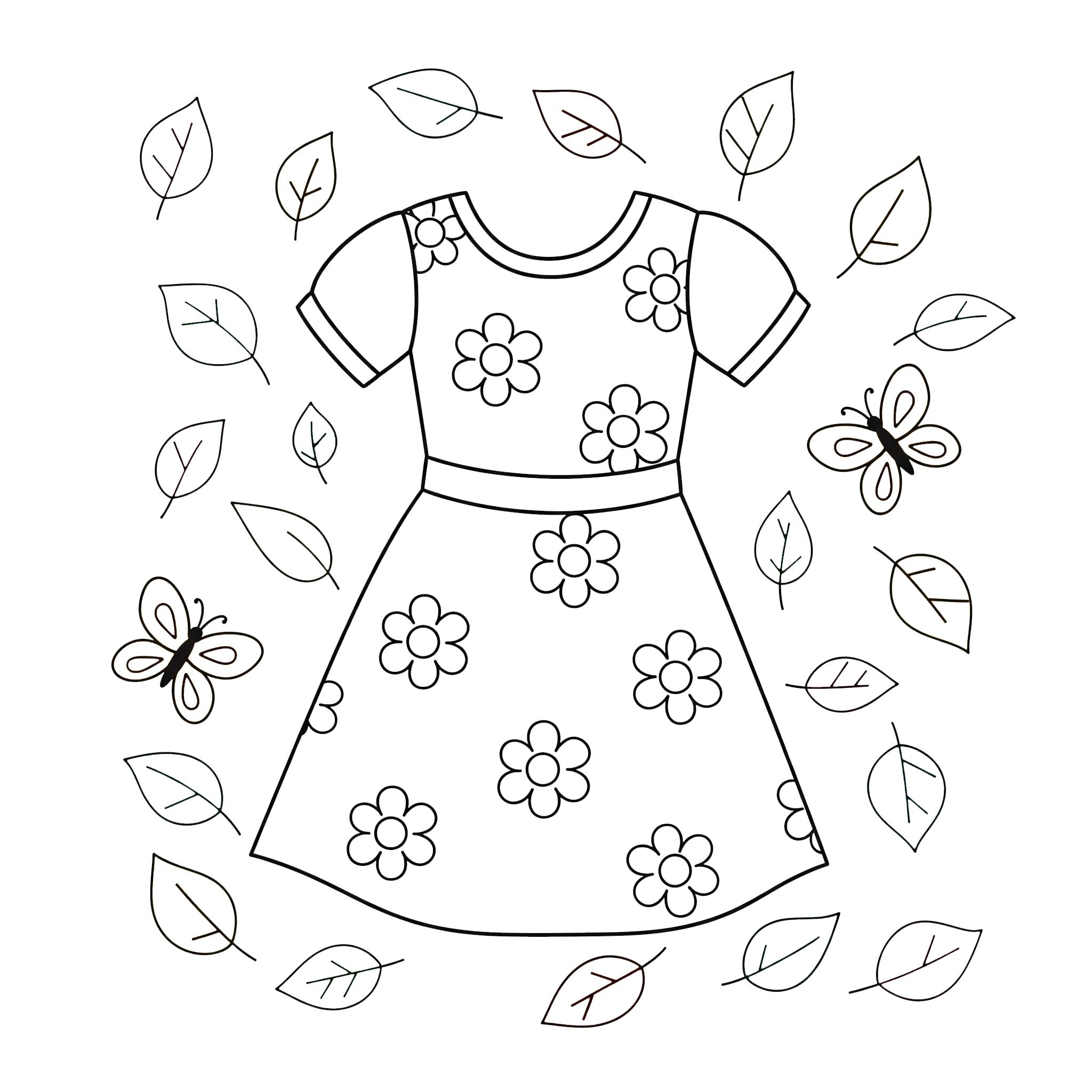 coloriage Robe pour enfant de à imprimer