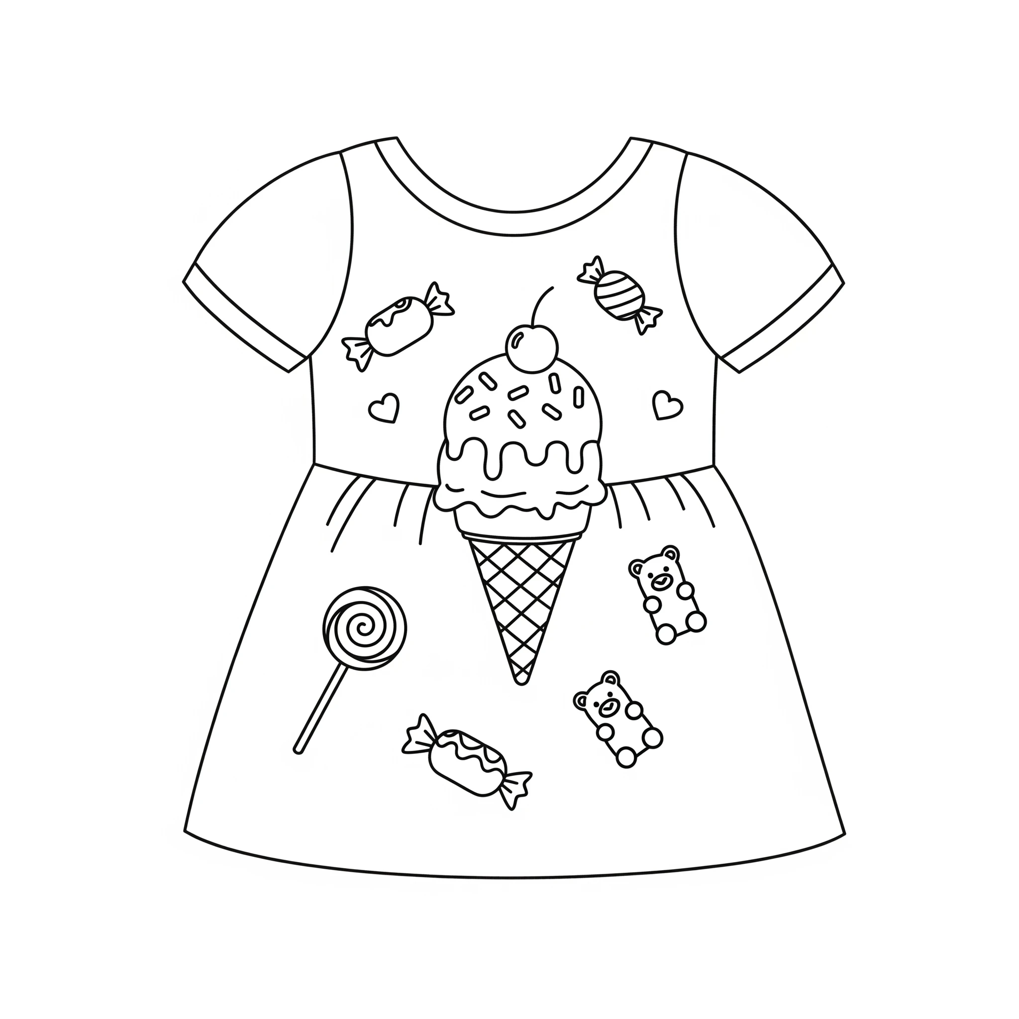 coloriage Robe pour enfant de 2 ans