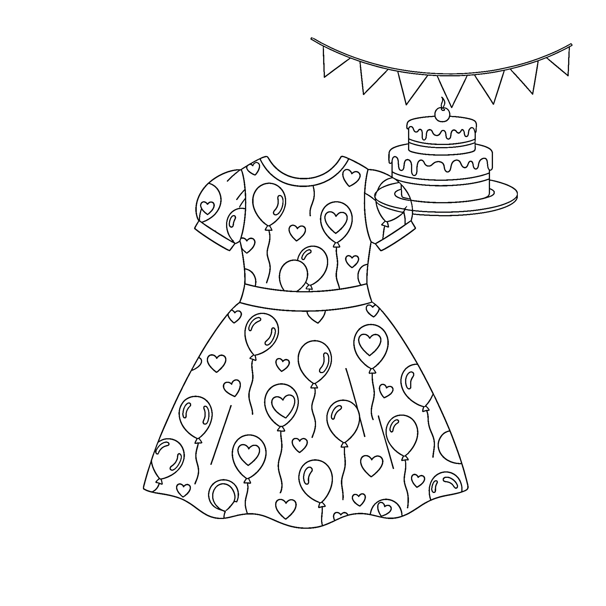 coloriage Robe de pour enfants