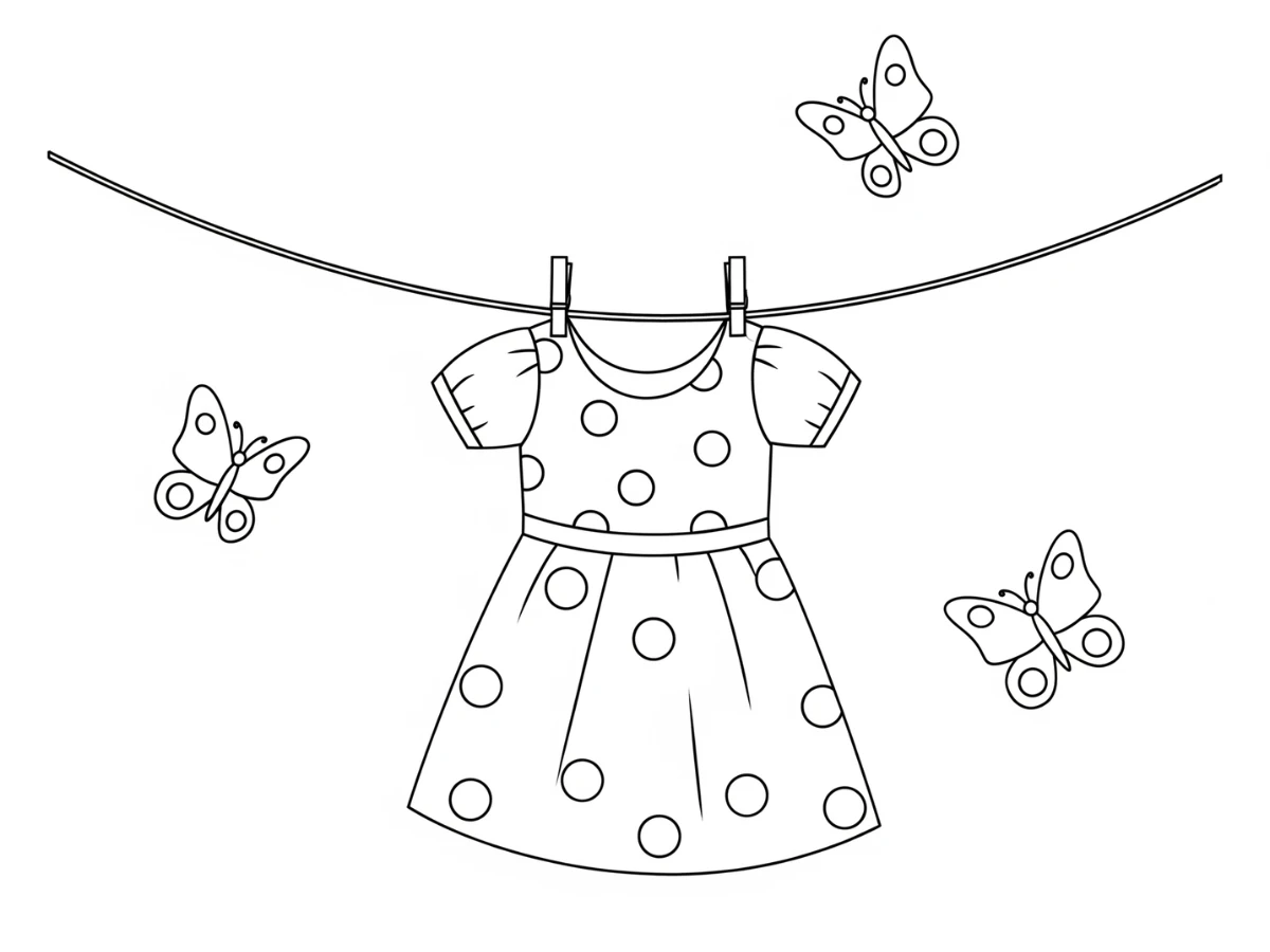 coloriage Robe à imprimer pdf gratuit