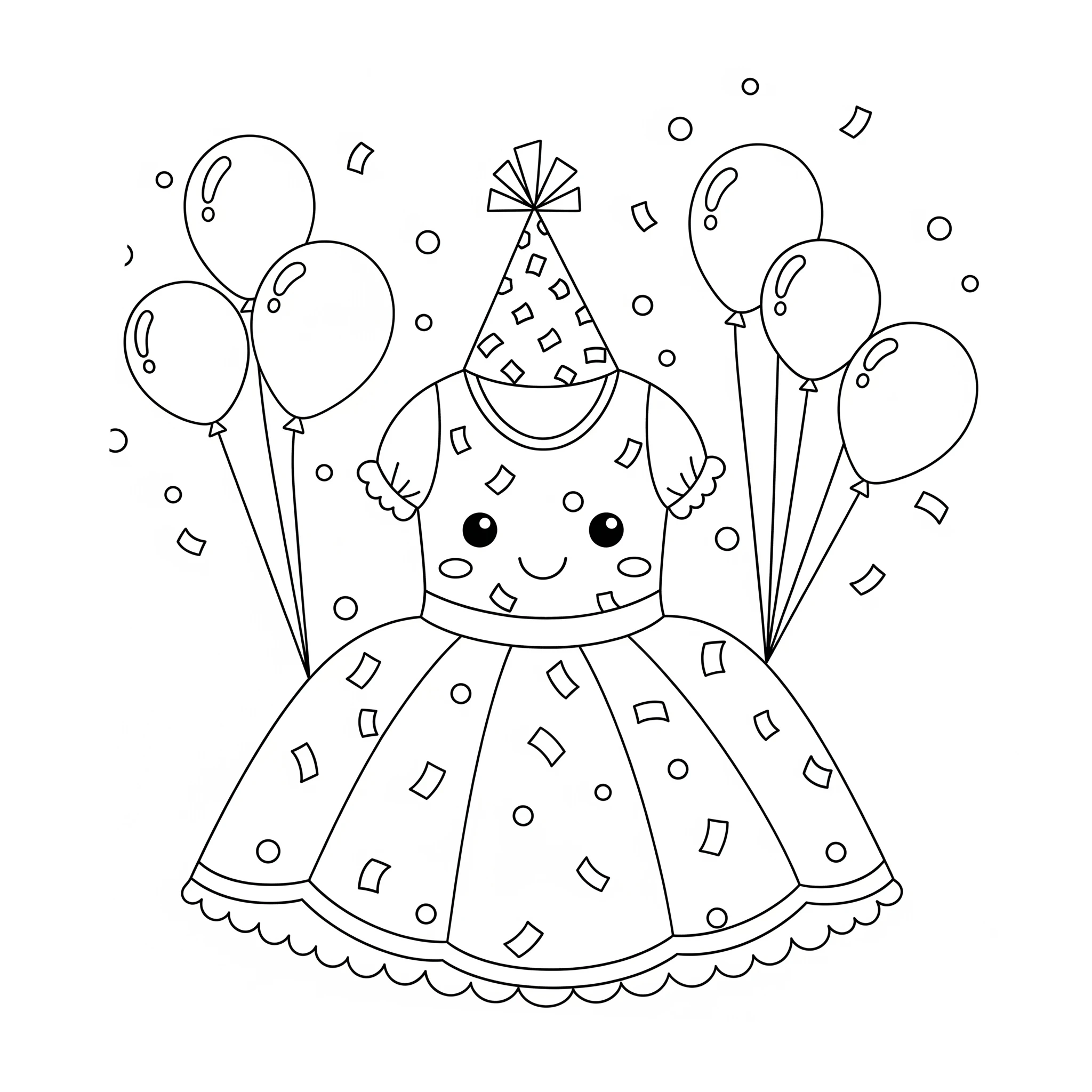 coloriage Robe pour enfant de 3 ans