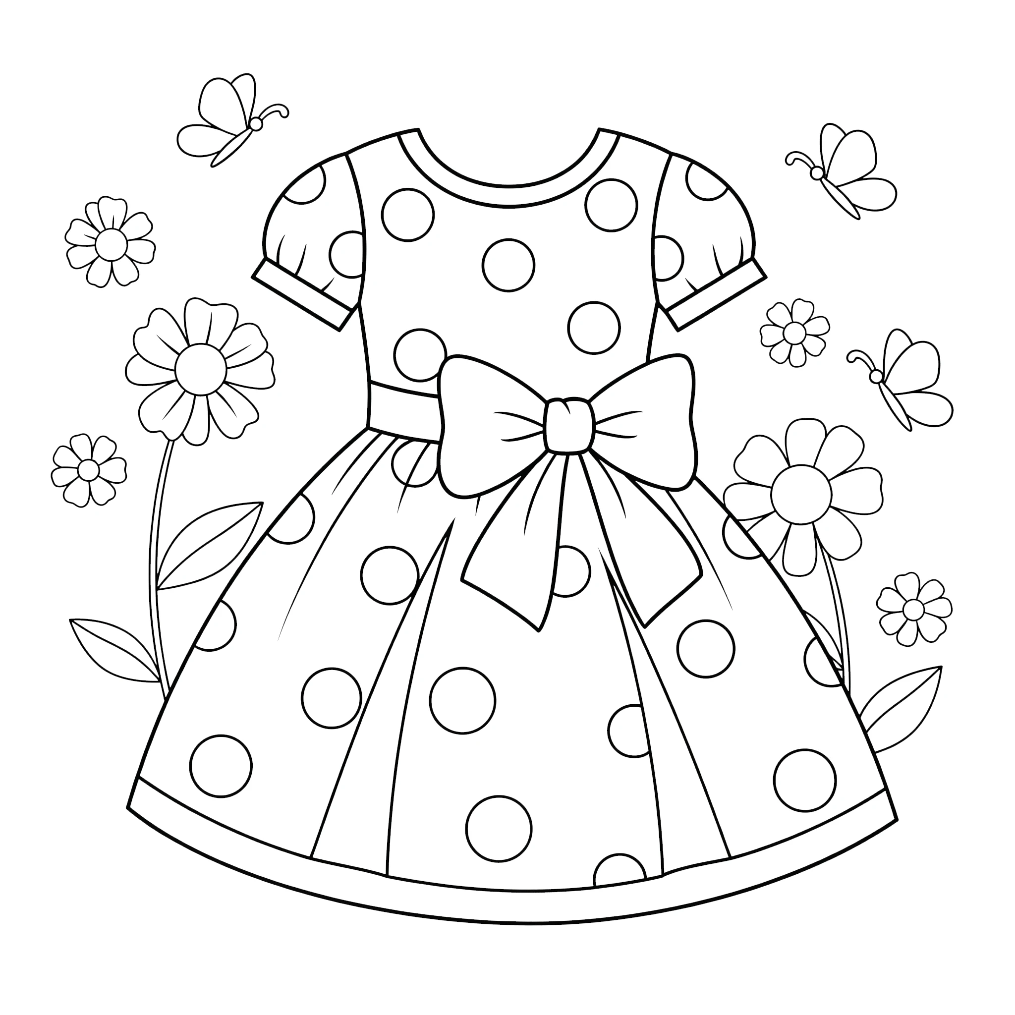 coloriage Robe pour enfants