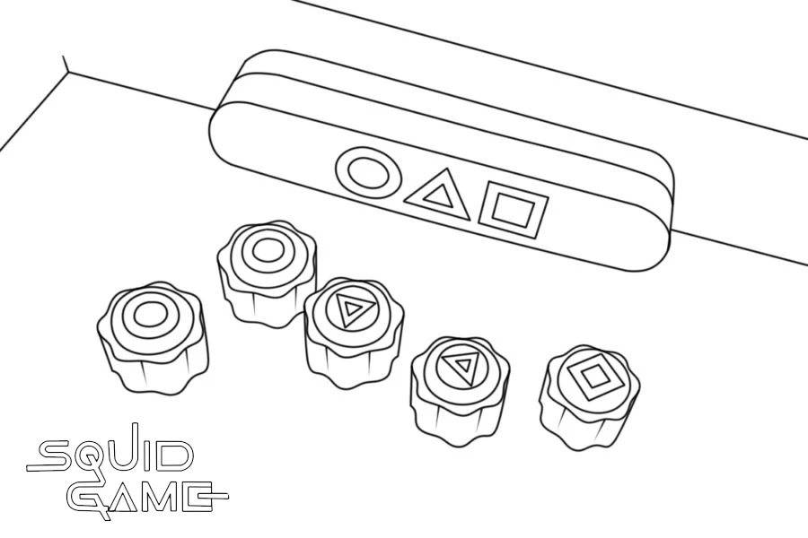 coloriage Squid Game pour enfant de 5 ans