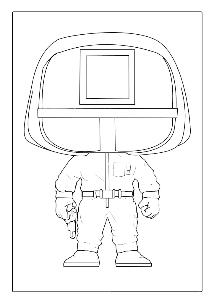 coloriage Squid Game pour enfant de 6 ans