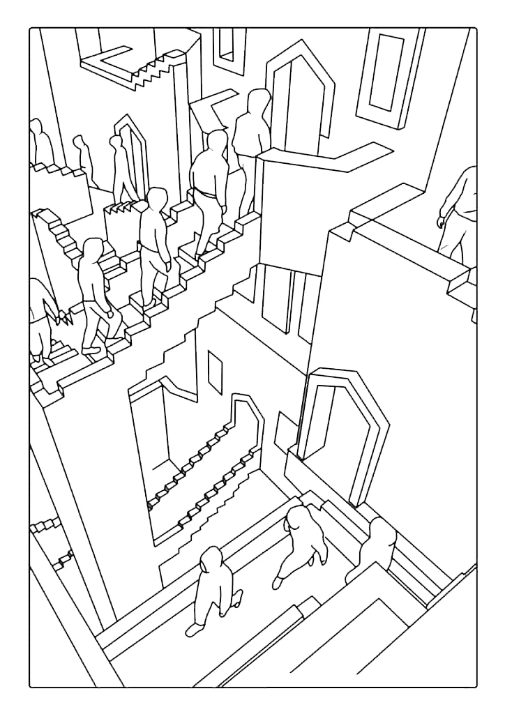 coloriage Squid Game à imprimer pour enfant de 10 ans