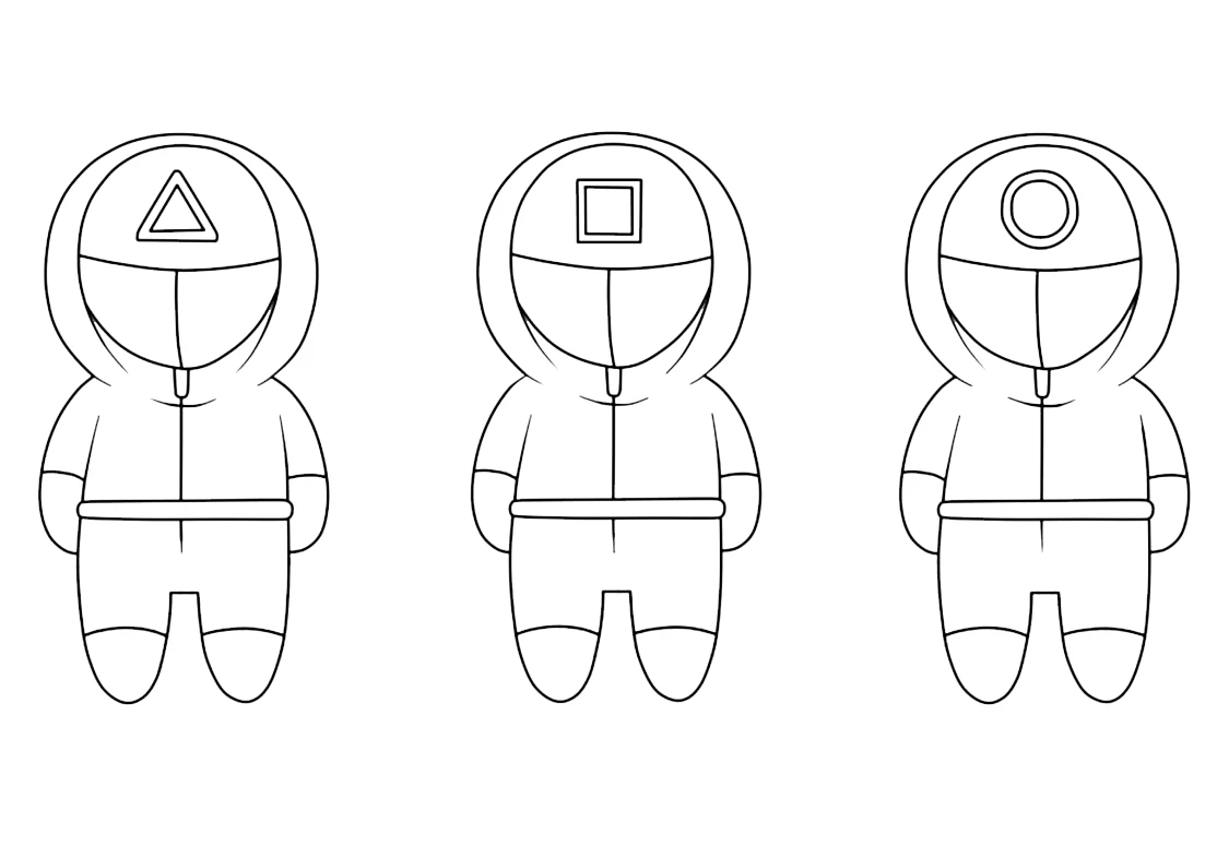 coloriage Squid Game à imprimer gratuitement pdf