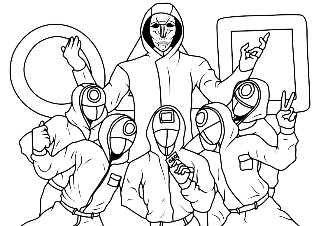 image pour coloriage Squid Game enfant