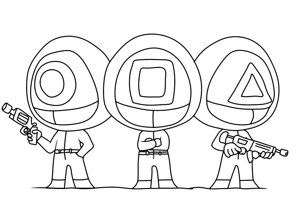 coloriage Squid Game pour enfant