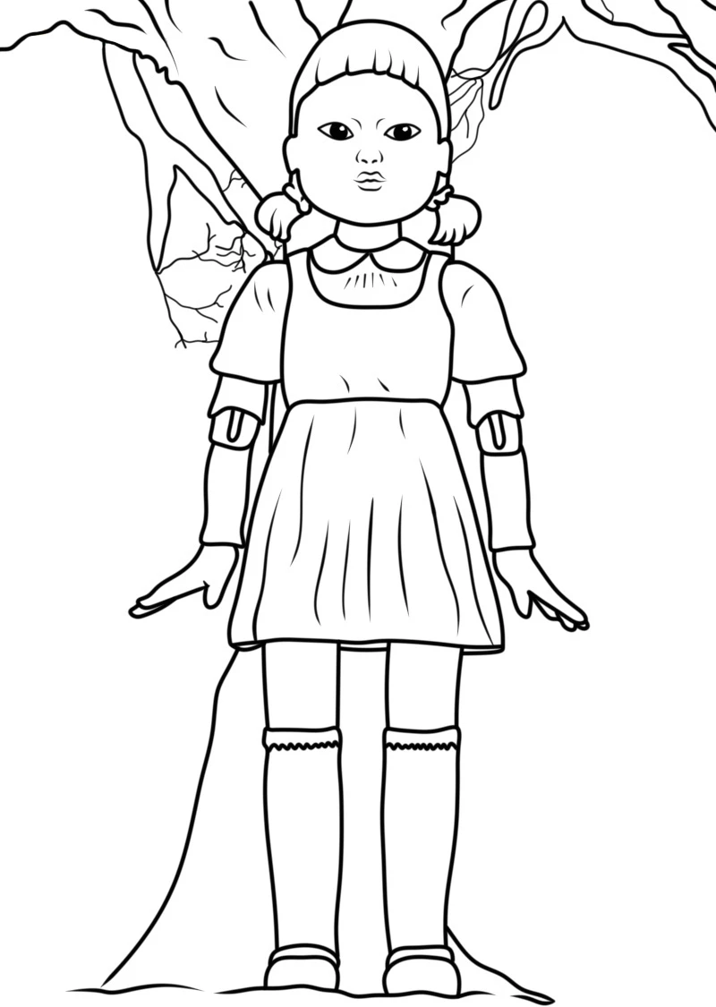coloriage Squid Game à imprimer gratuitement