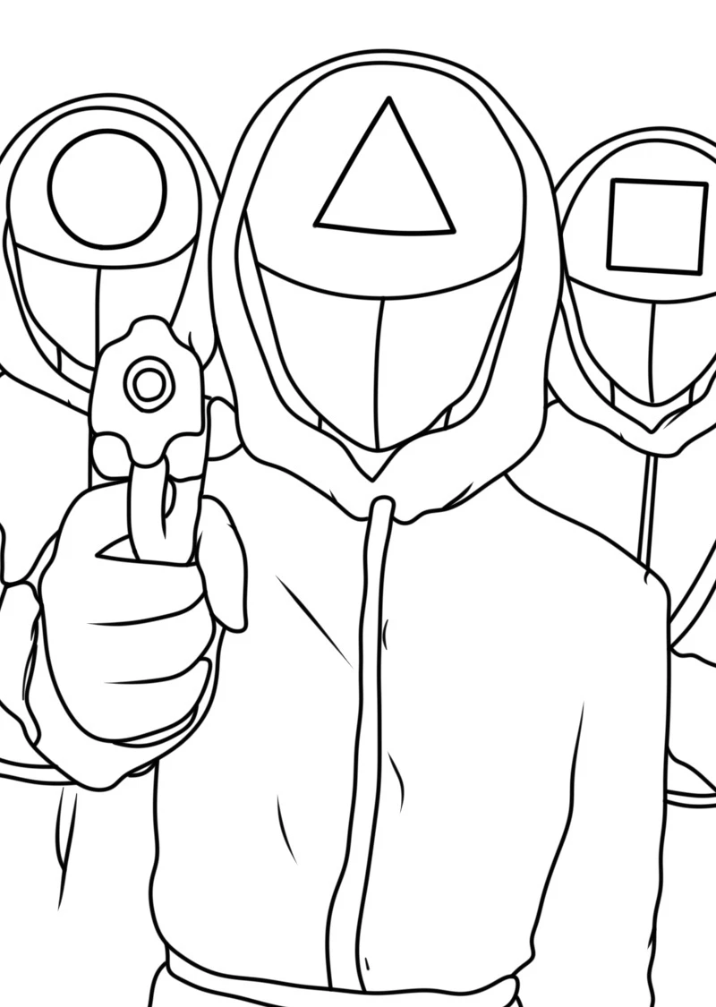 coloriage Squid Game de pour enfants 1
