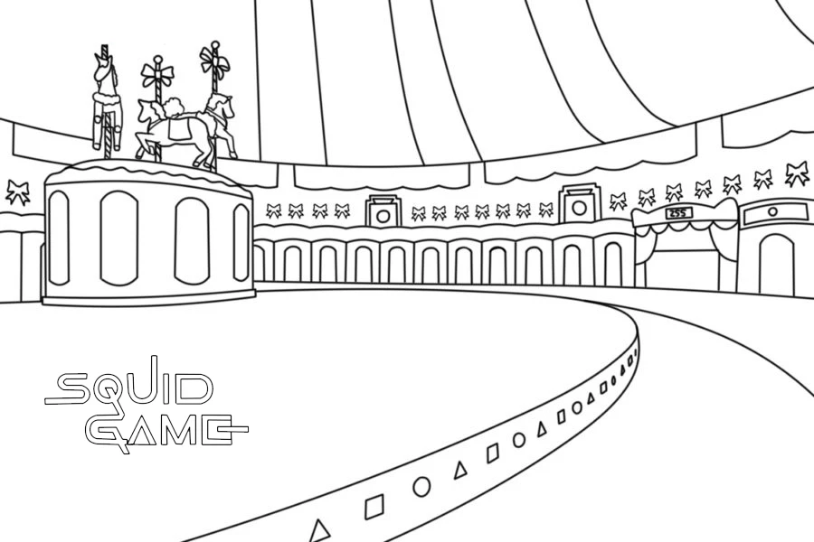 coloriage Squid Game à imprimer 1