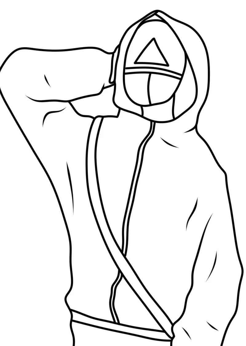 coloriage Squid Game à imprimer a4