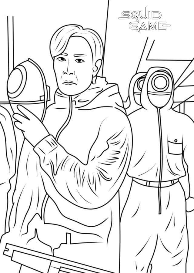 image pour coloriage Squid Game enfant 1