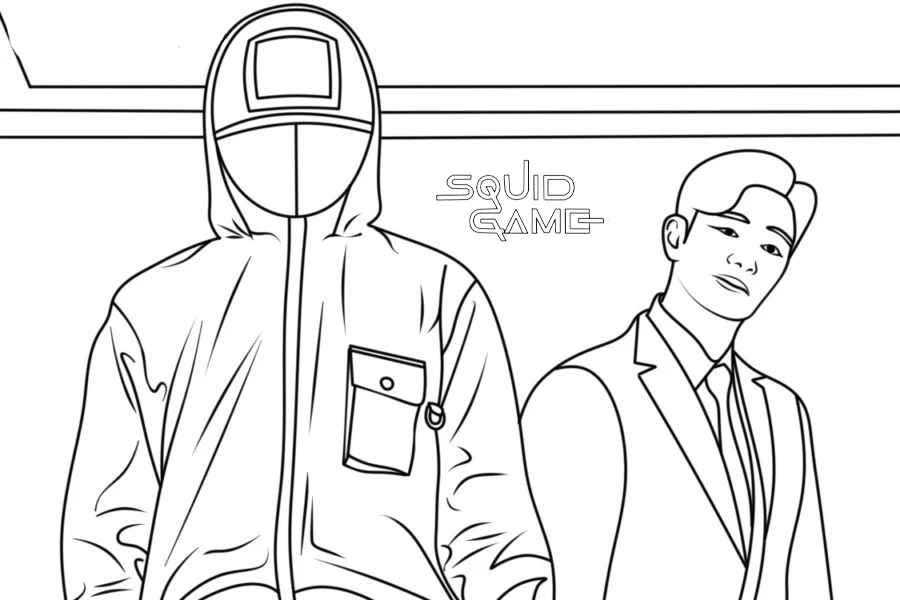 coloriage Squid Game à imprimer gratuitement pdf 1