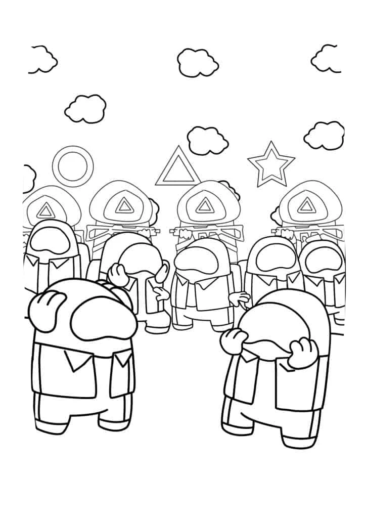 coloriage Squid Game pour enfant de 10 ans