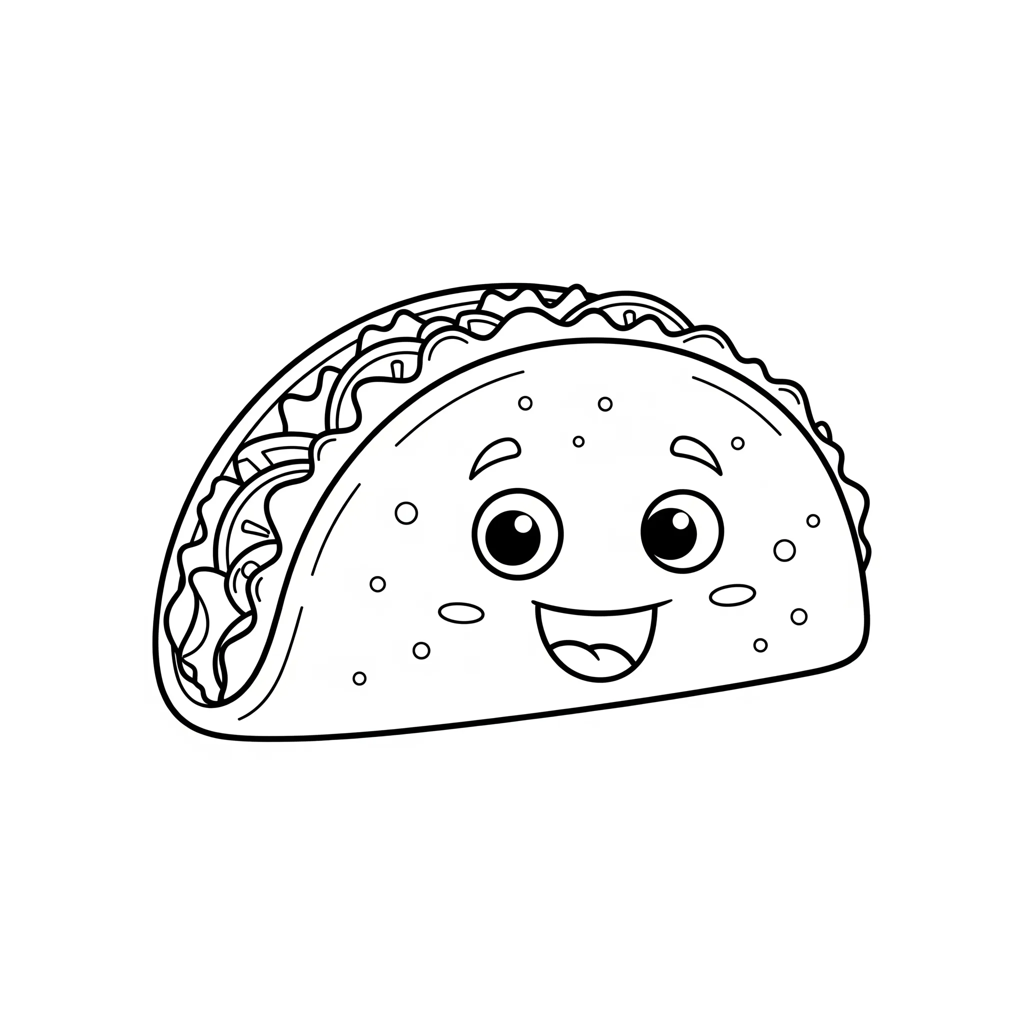 coloriage Taco Joyeux à imprimer pour enfant de 9 ans