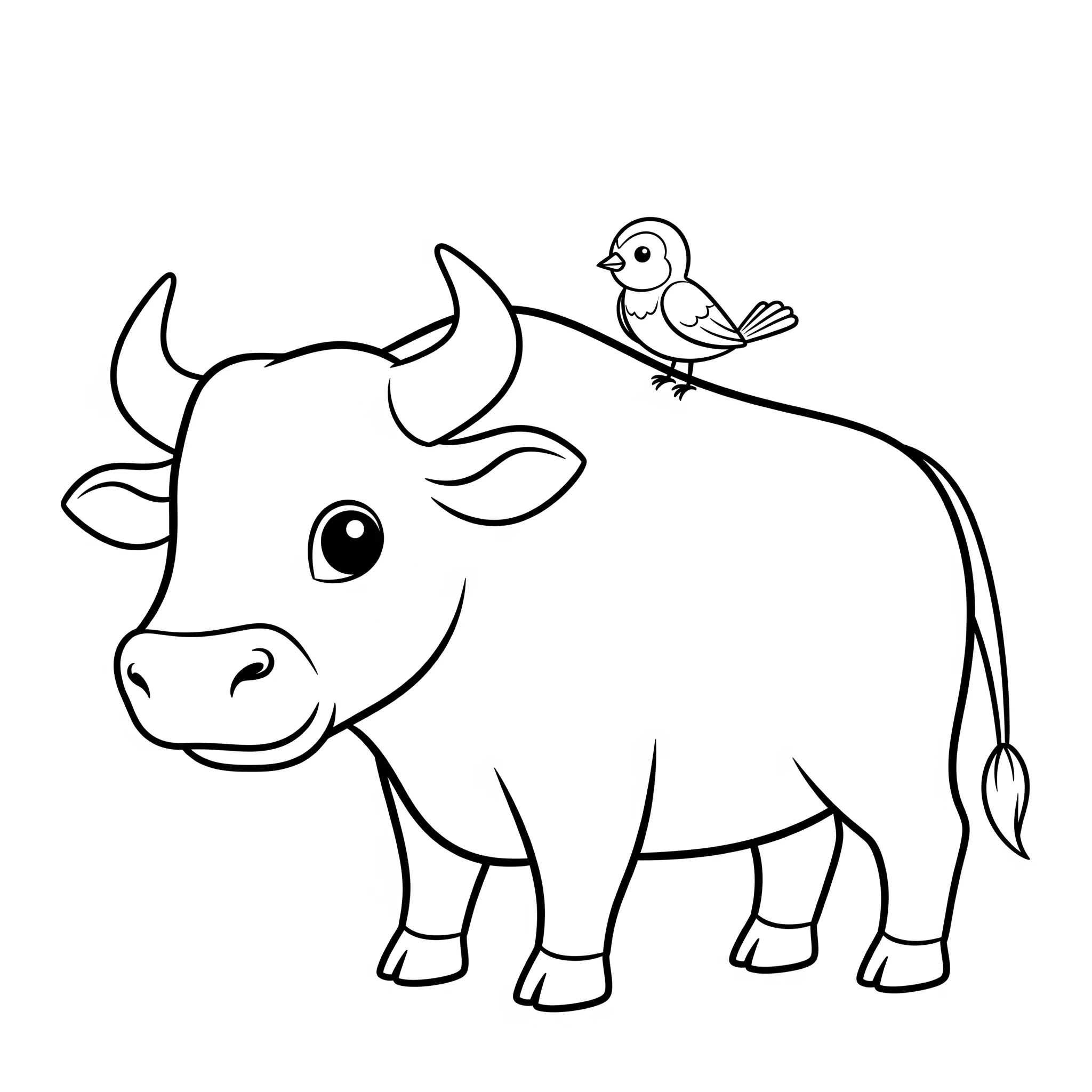 coloriage Taureau et découpage à imprimer