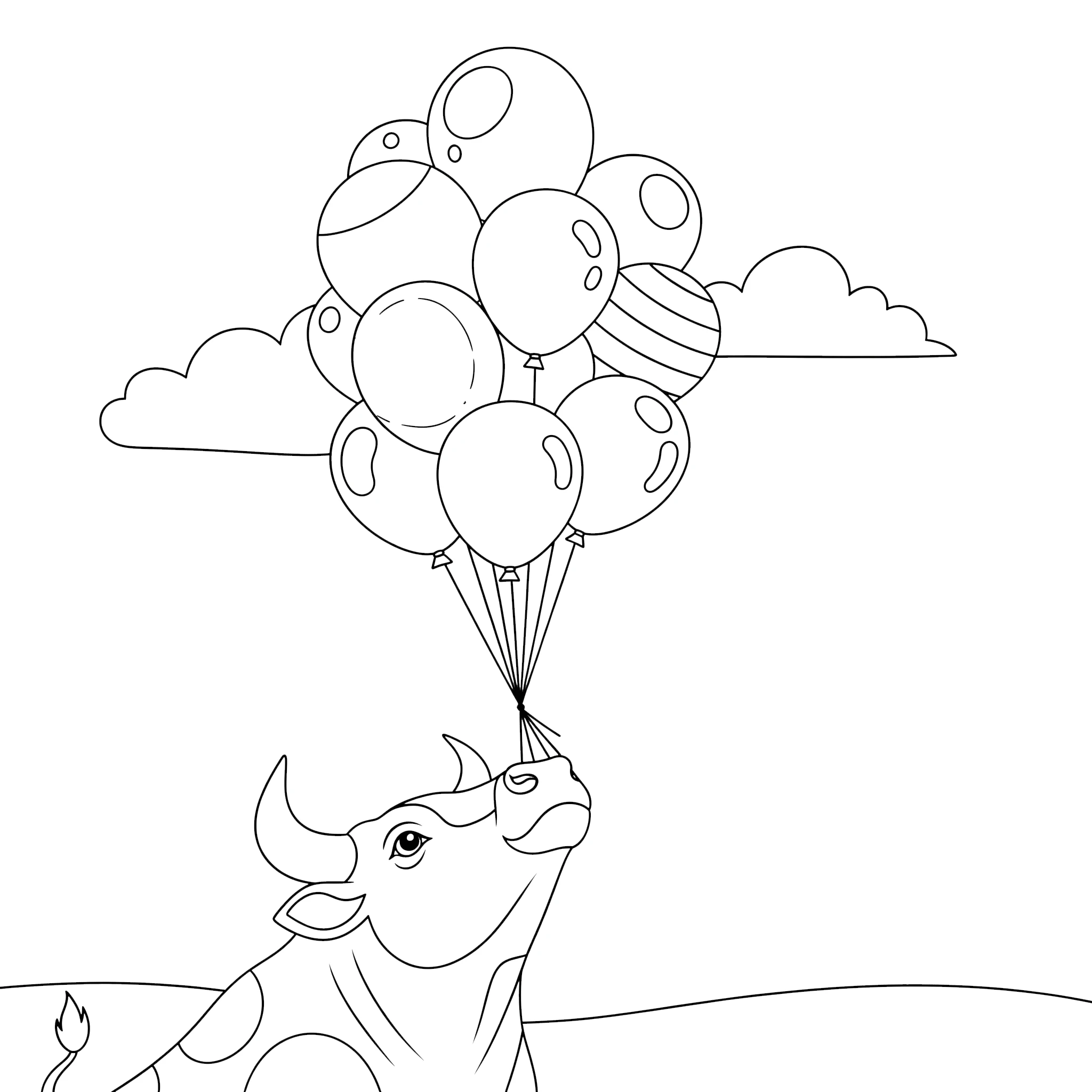 coloriage Taureau pour enfant de 5 ans