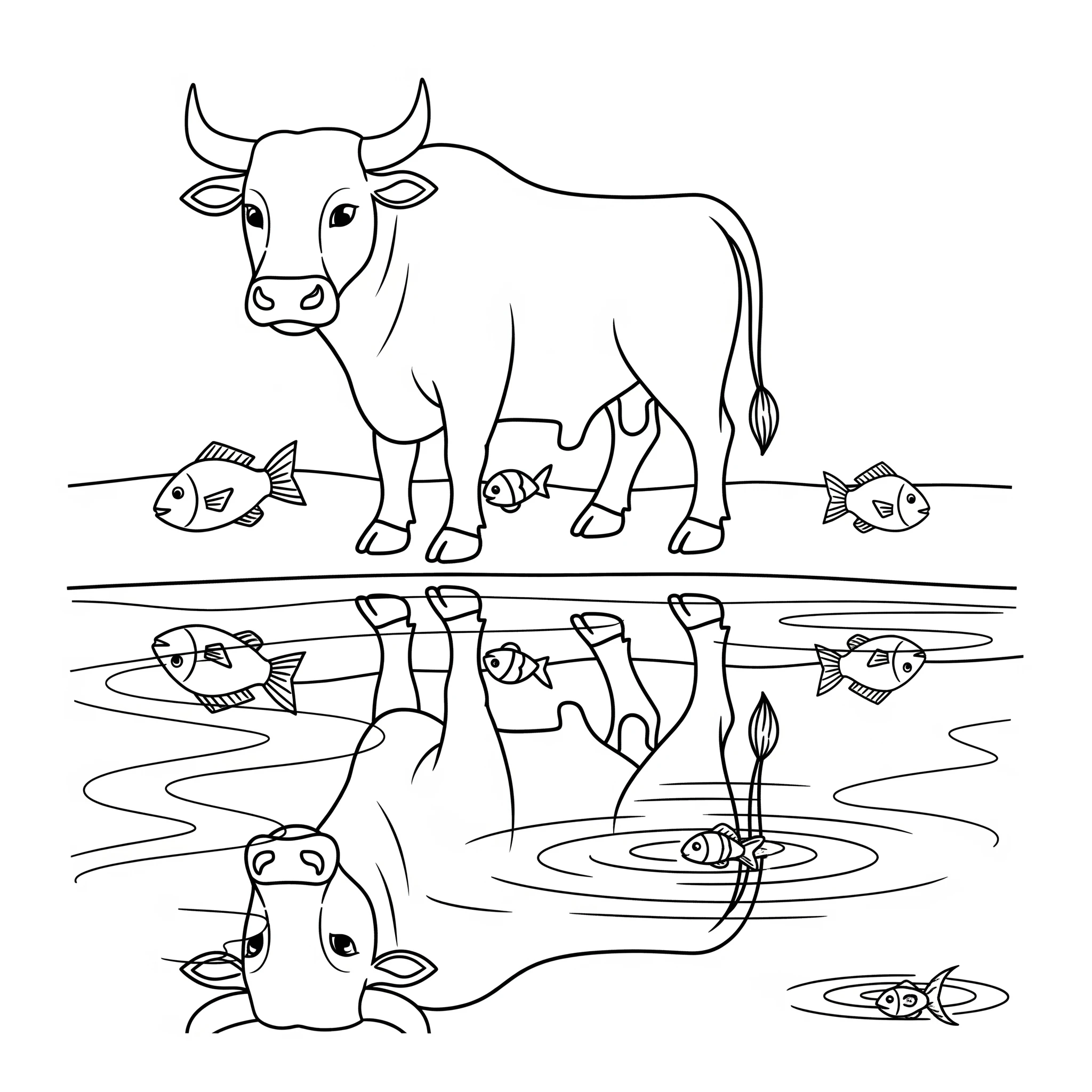 coloriage Taureau a colorier en ligne
