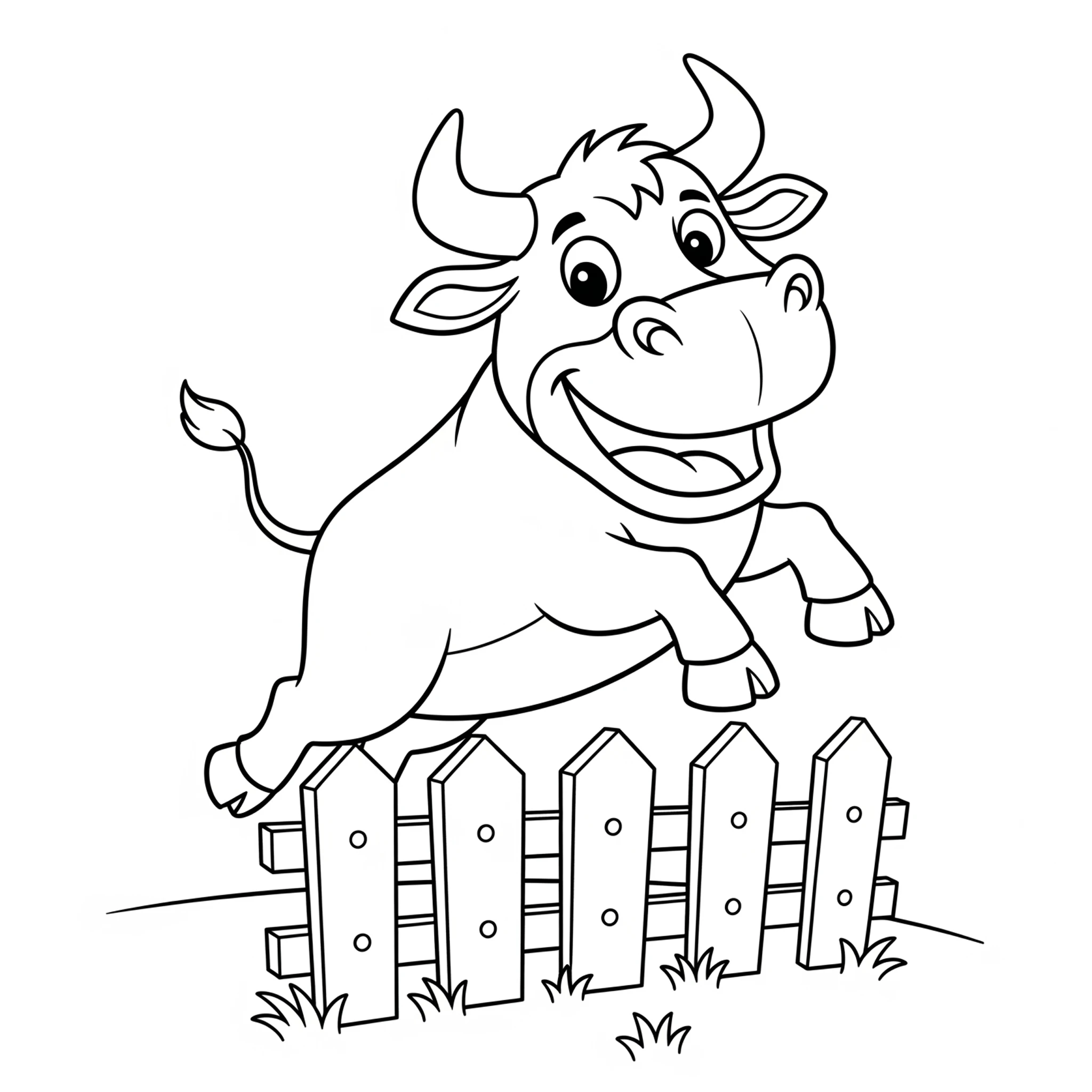 coloriage Taureau pour enfant de 6 ans