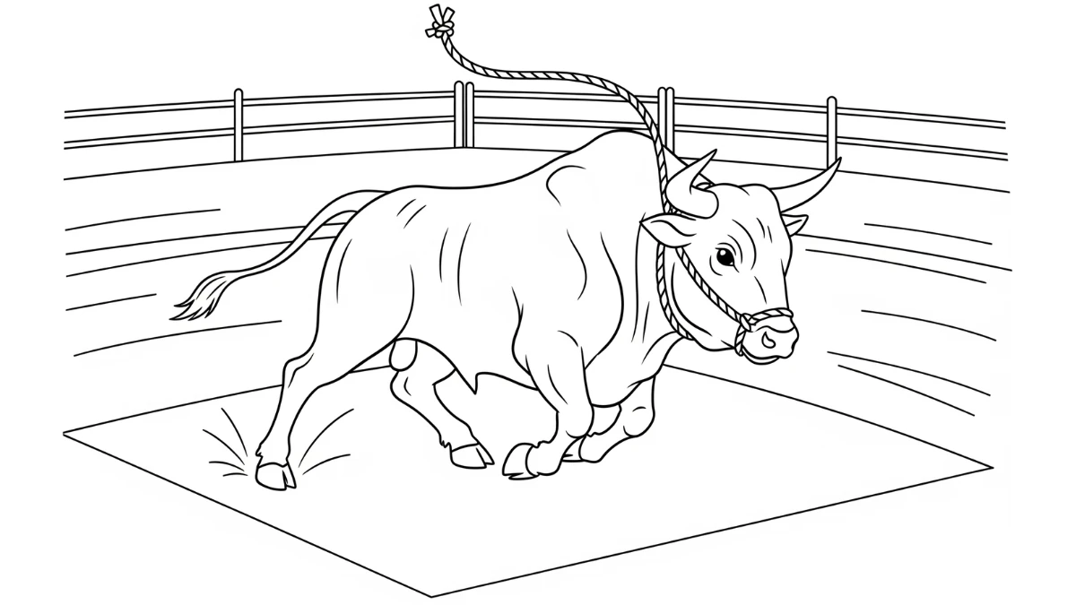 coloriage Taureau pour bebe a imprimer