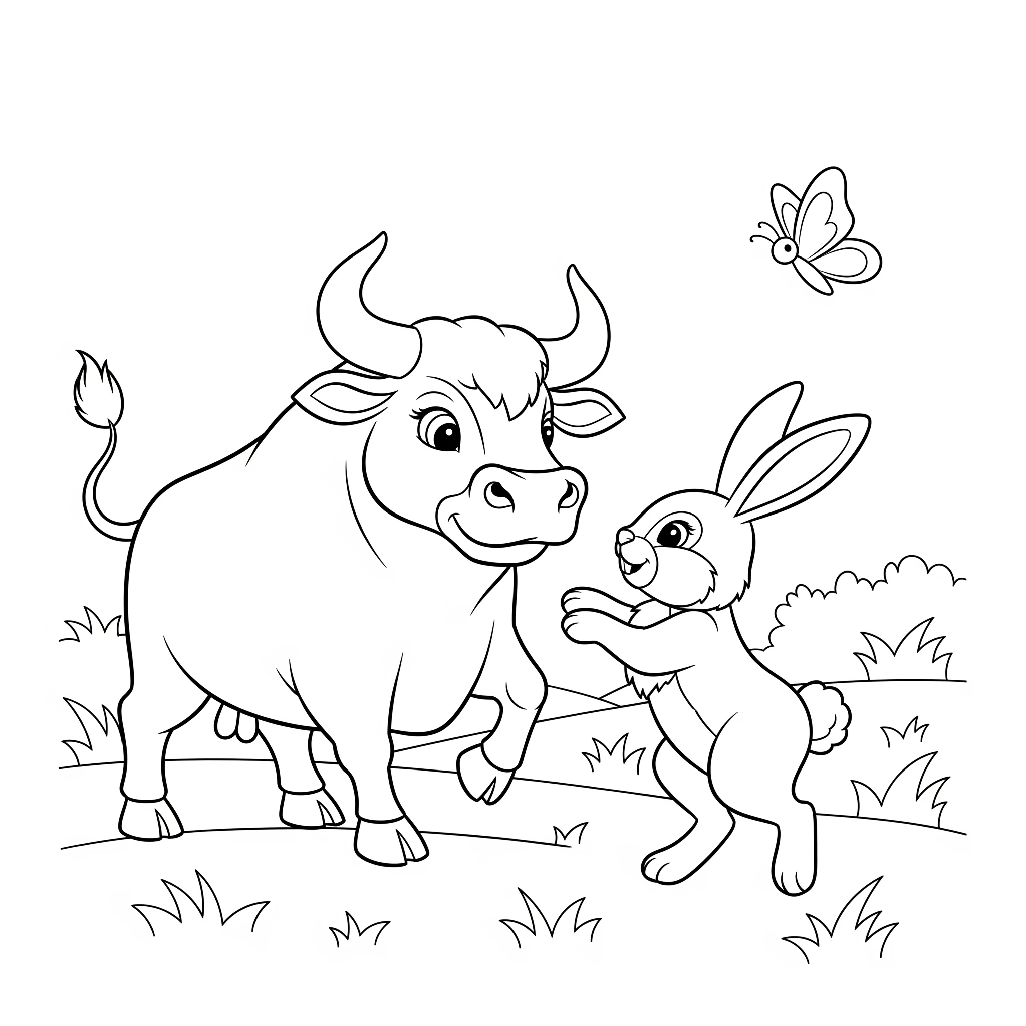 coloriage Taureau à imprimer pour enfants