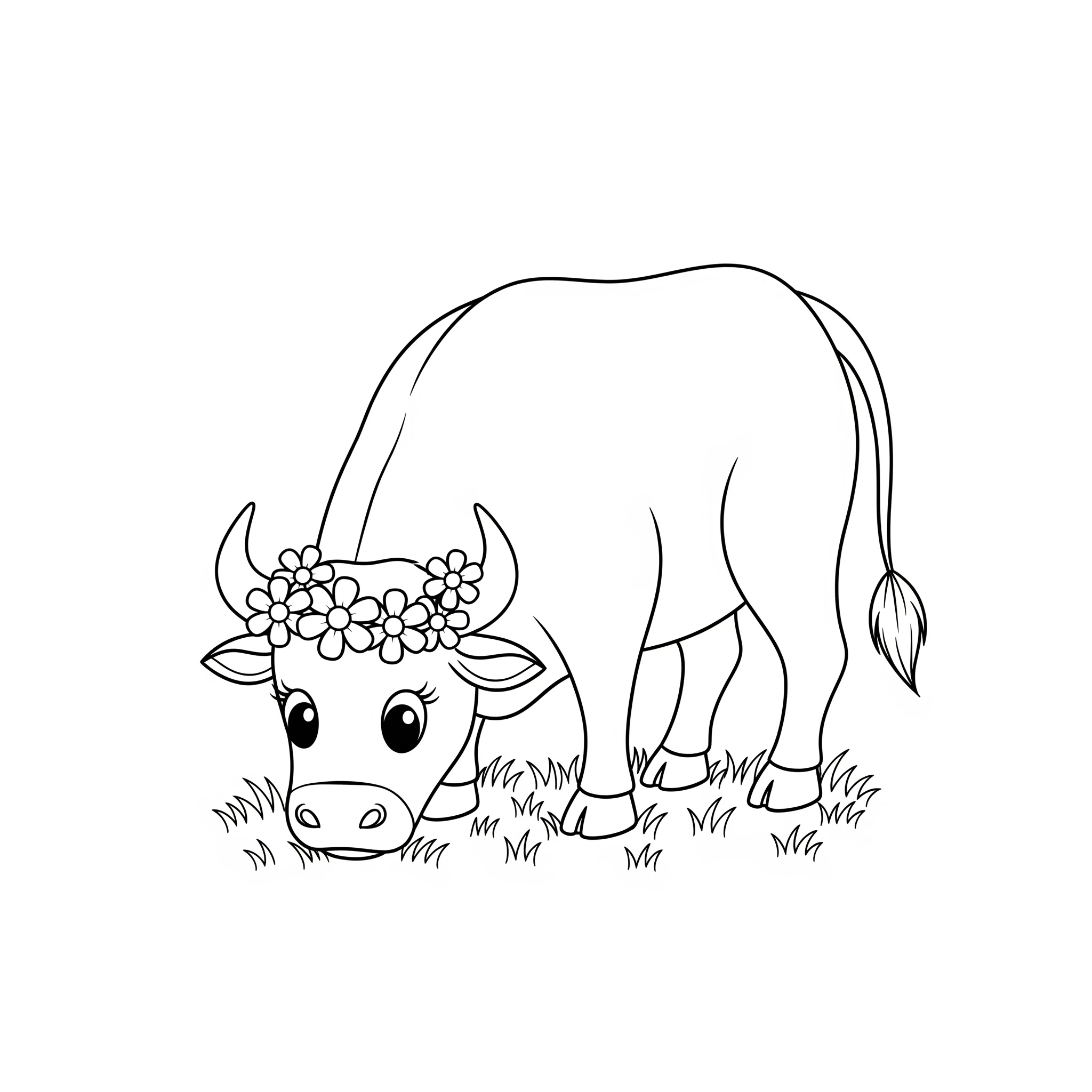 coloriage Taureau pour enfants a imprimer gratuit