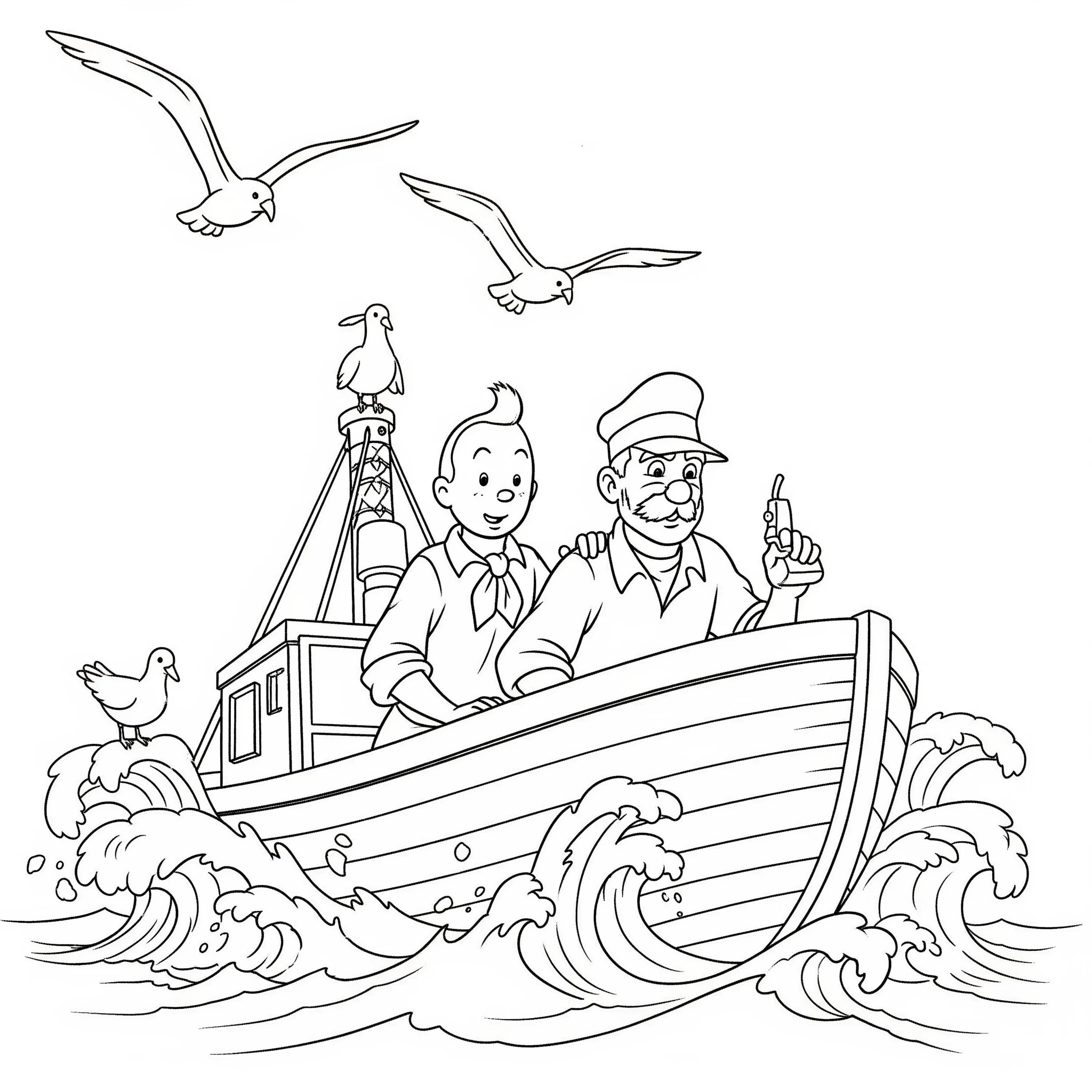 imprimer coloriage Tintin gratuit