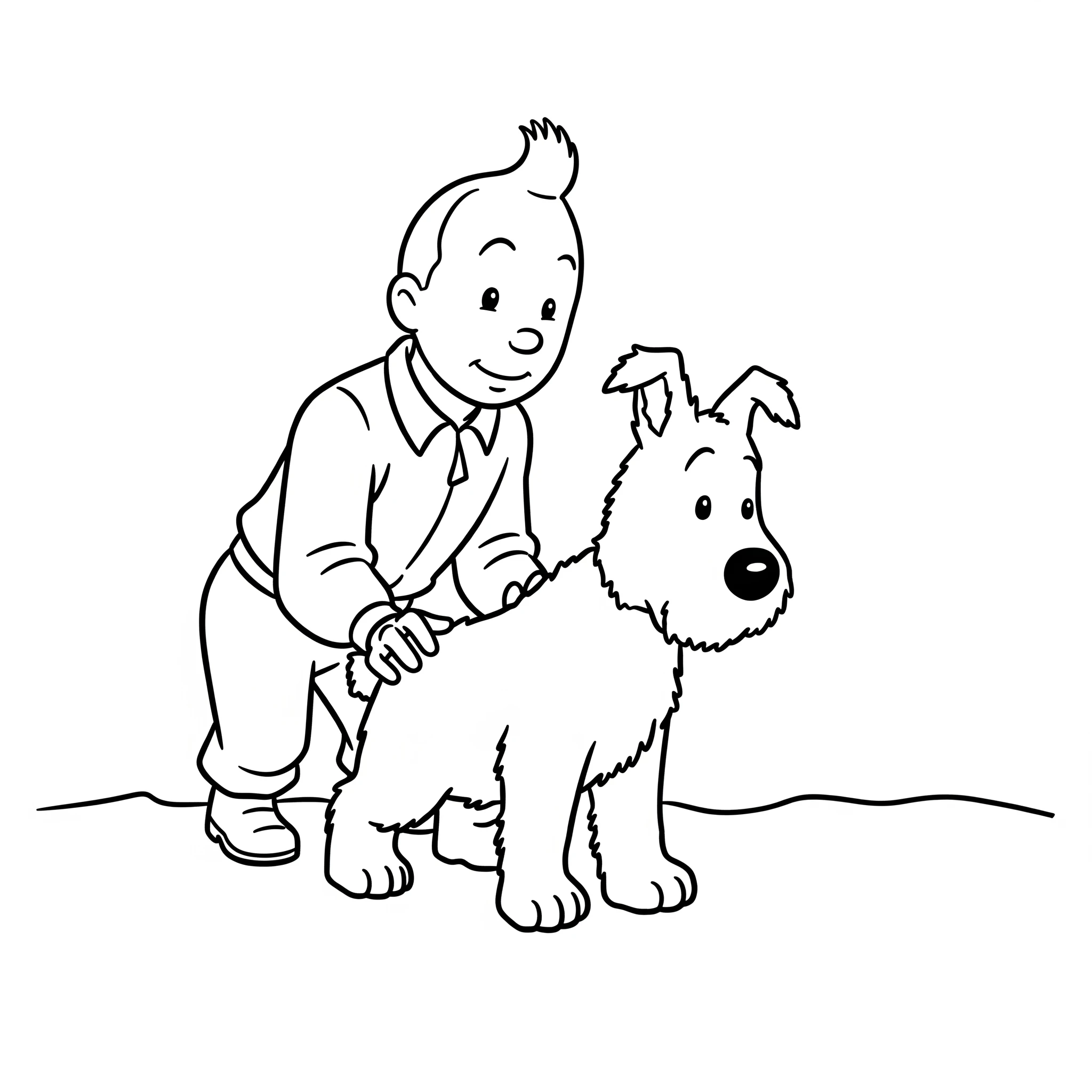 coloriage Tintin gratuit 1