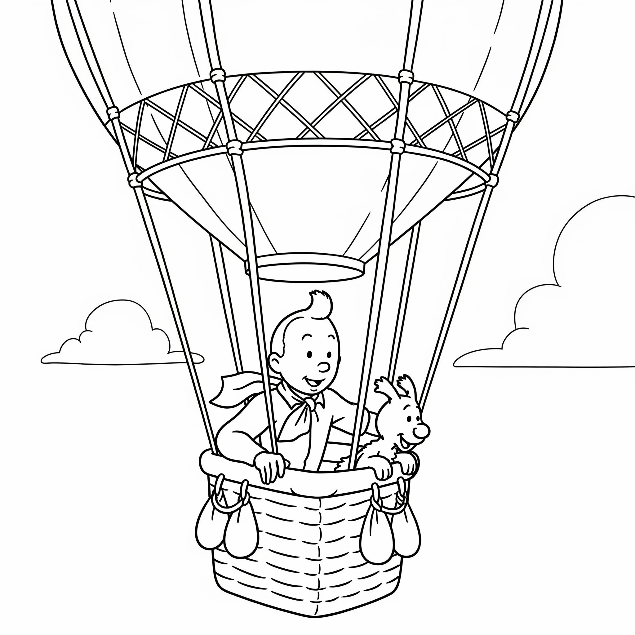 coloriage Tintin à imprimer gratuit