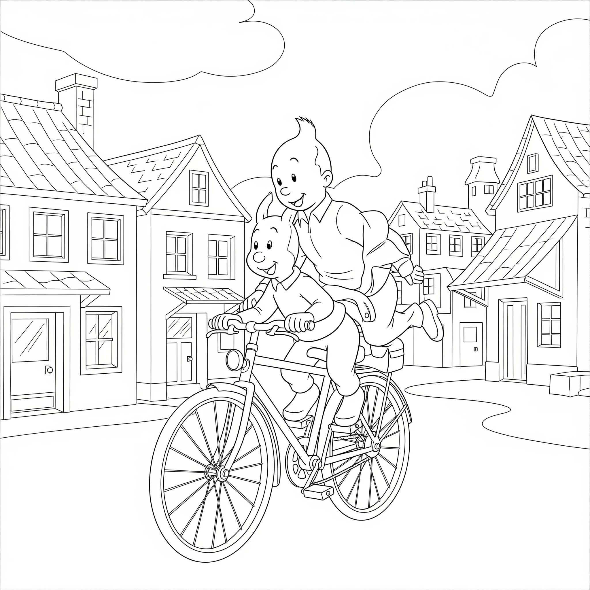 coloriage Tintin pour enfant à imprimer