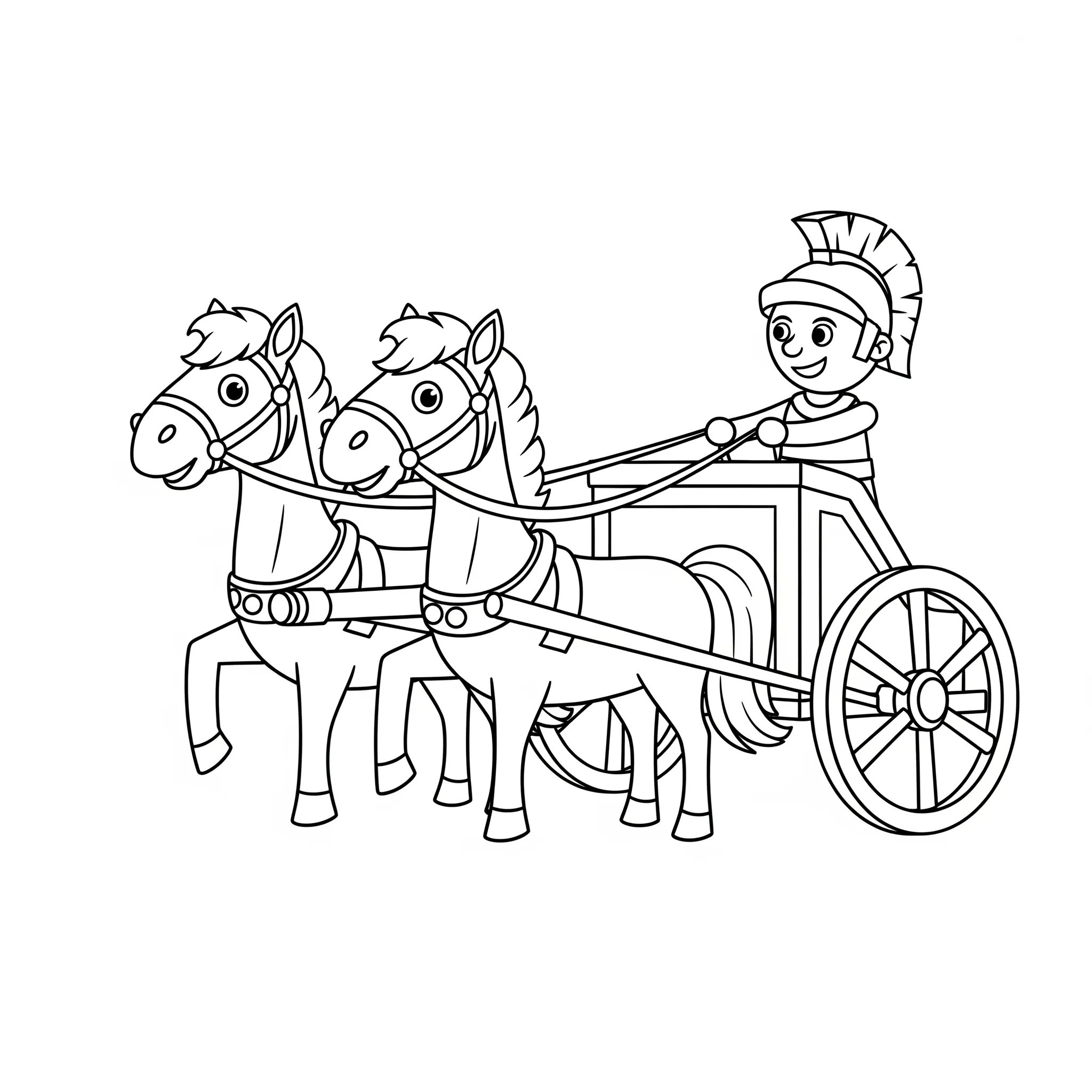coloriage Un Char Antique pour enfant de 4 ans